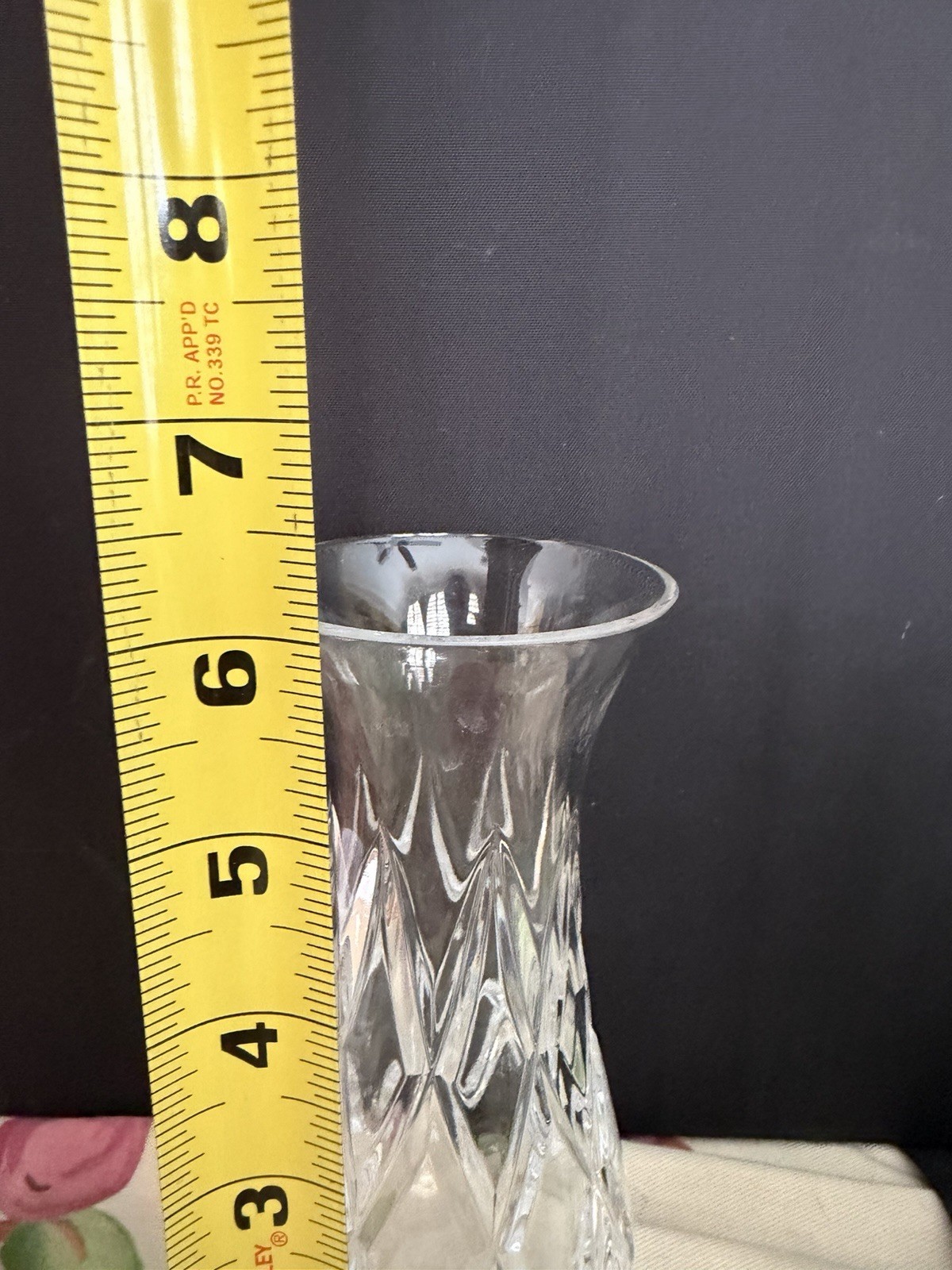 Vintage Mikasa France Crystal Small Flower Bud Vase 6” Tall