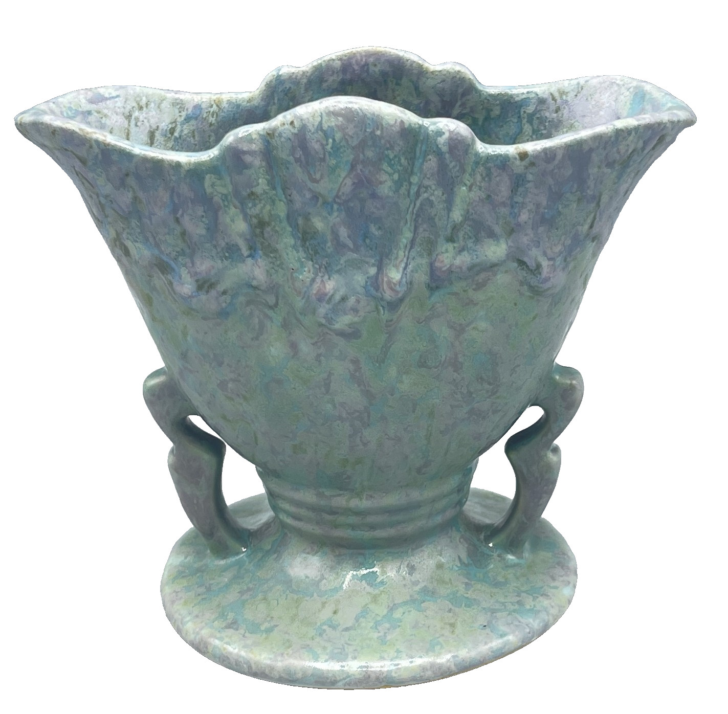 1910-1914 Roseville Pottery 5″ “CORNELIAN I” Fan Vase 351-5