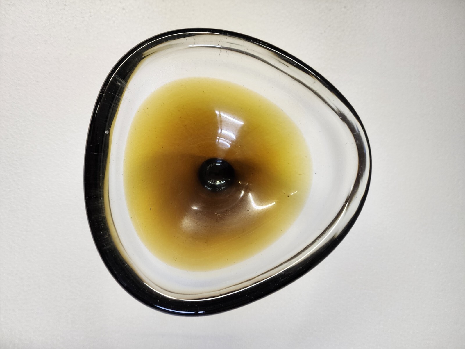 Murano Seguso clear bowl with Sommerso Gold could possible be Stueben glass?