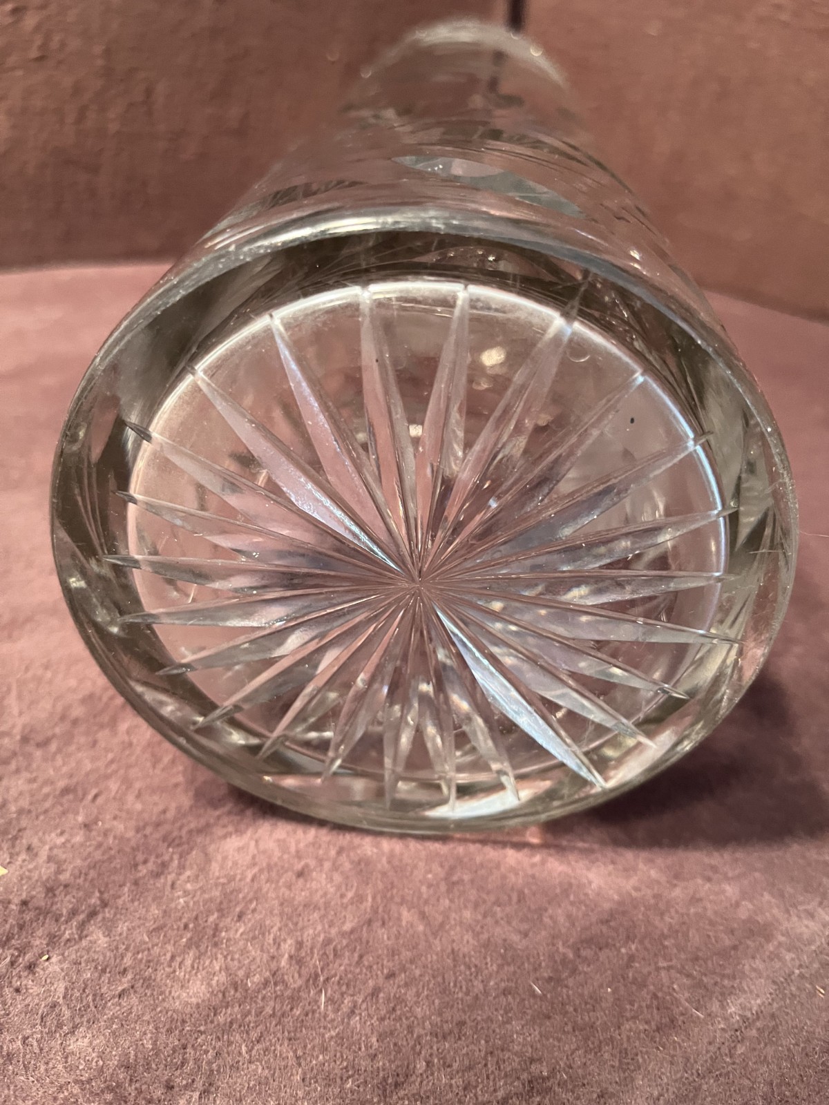 Gorgeous 14″ Late ABP Brilliant Period Cut Glass vase With Floral Motifs