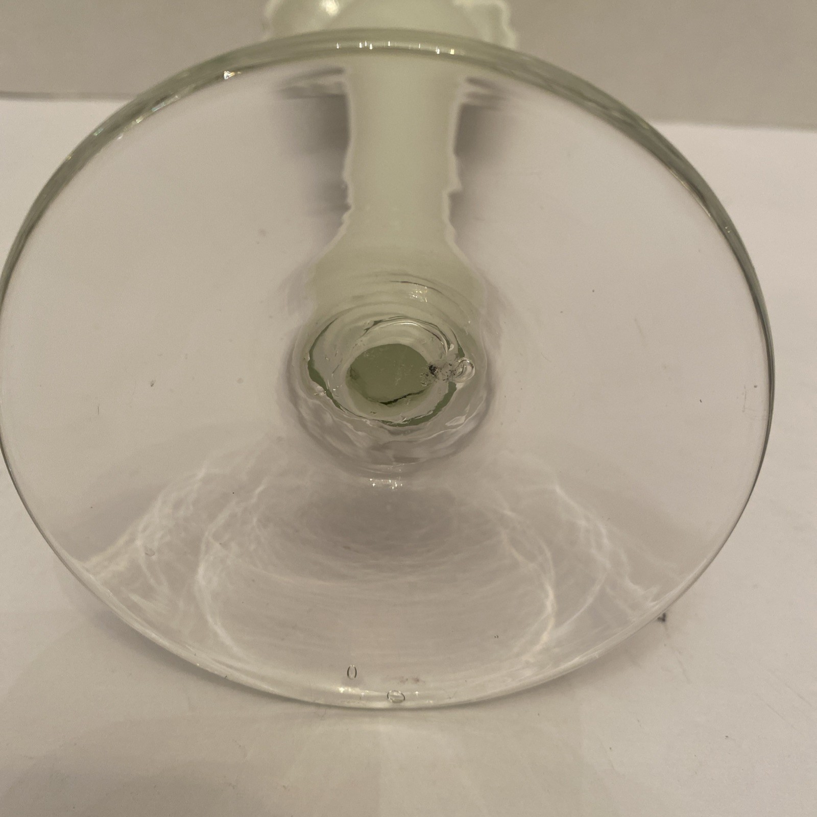 Hand blown Rose Candlestick Holder