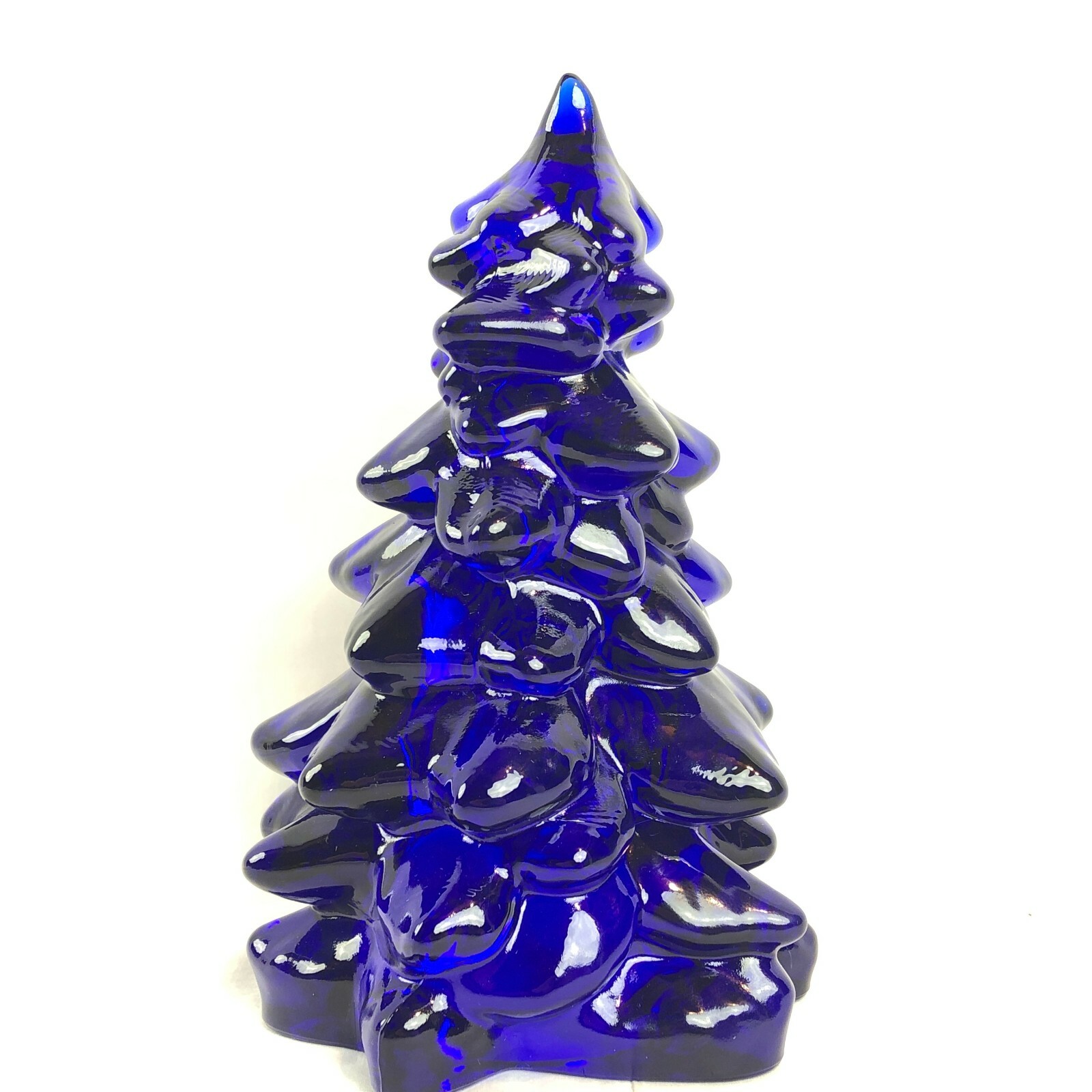 Mosser Glass Christmas Tree Large 8” Gold Blue Red Green