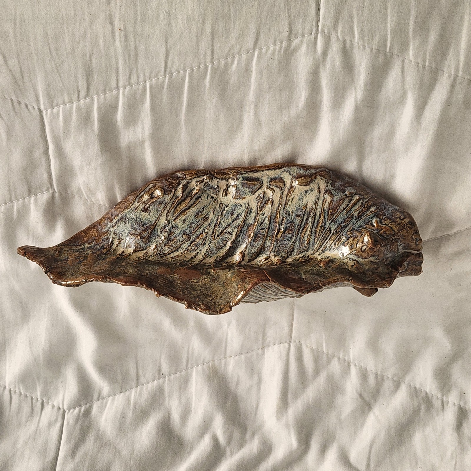 Studio Art Pottery Sea Creature Fish Monster Slug Signed Marked Hand Made