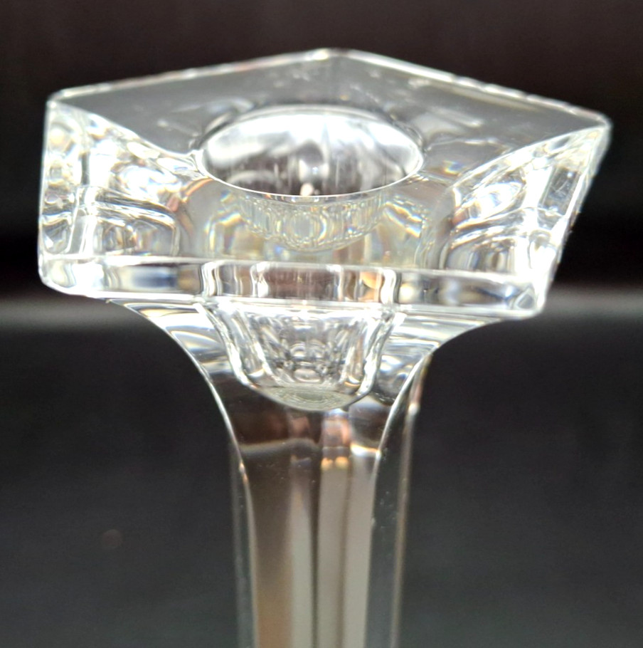 Riedel Crystal Glass Taper 8″ Candlestick Single Vintage JR Stamped