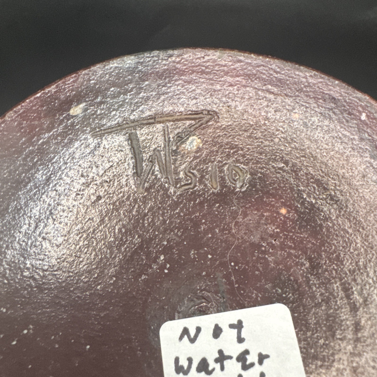 Studio Art Pottery Saggar Fired Raku Vase Signed 6.5” Tall