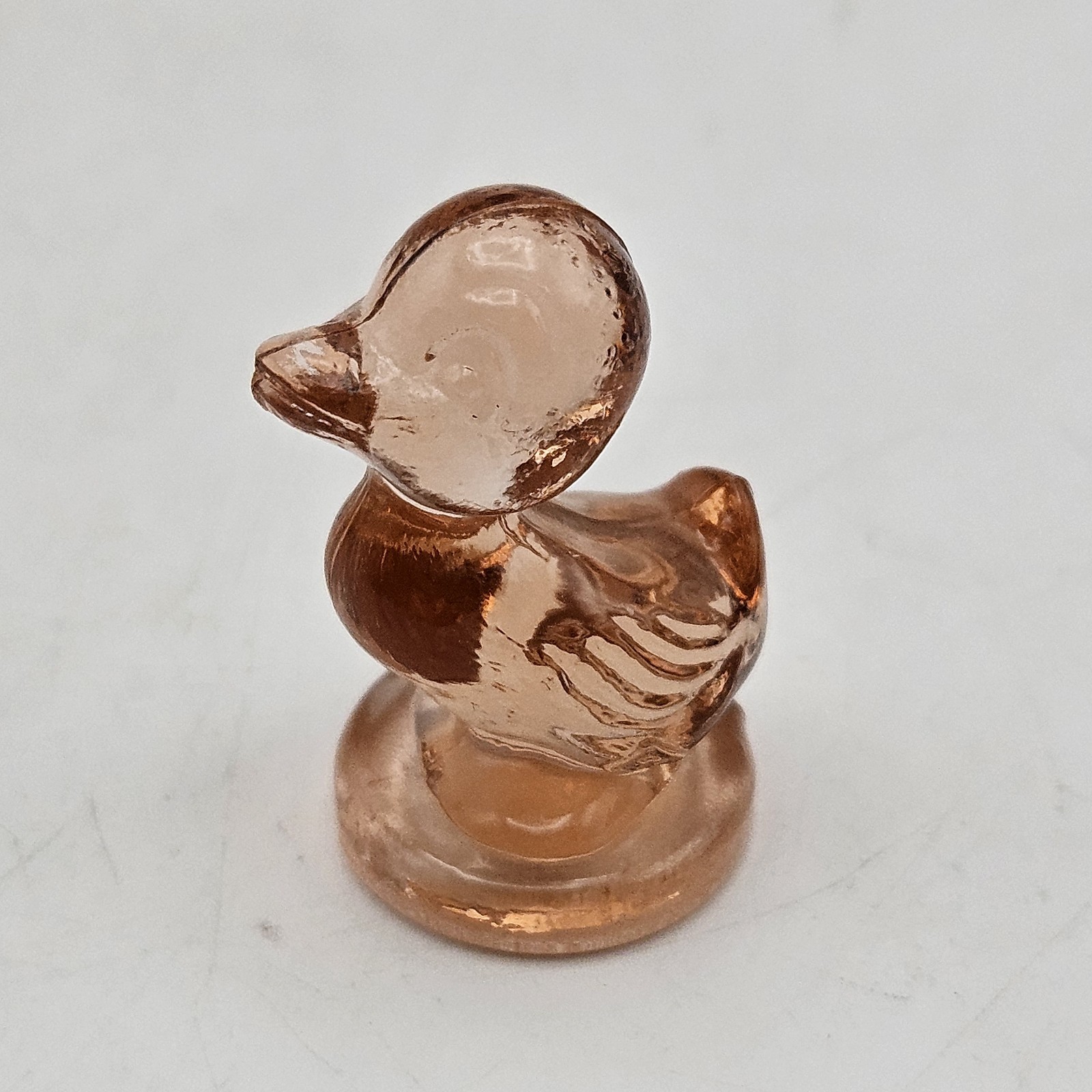 Boyds Glass ~ Debbie Duck Duckling ~ Light Rose