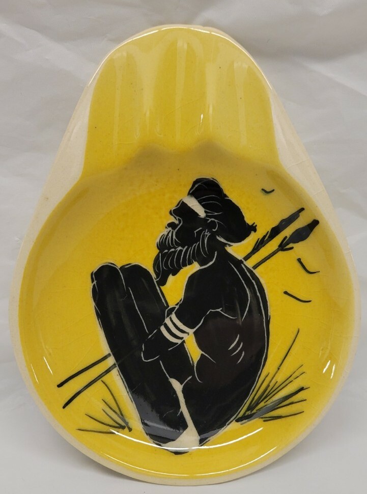 aboriginal art australia Pottery Ashtray Studio Anna #1206
