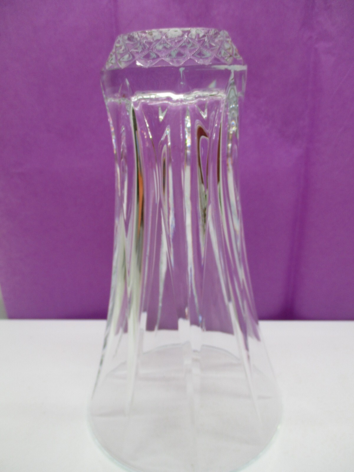 Crystal Vertical Cut Vase 10 3/4″ Tall Heavy (4lb 1oz) Beautiful