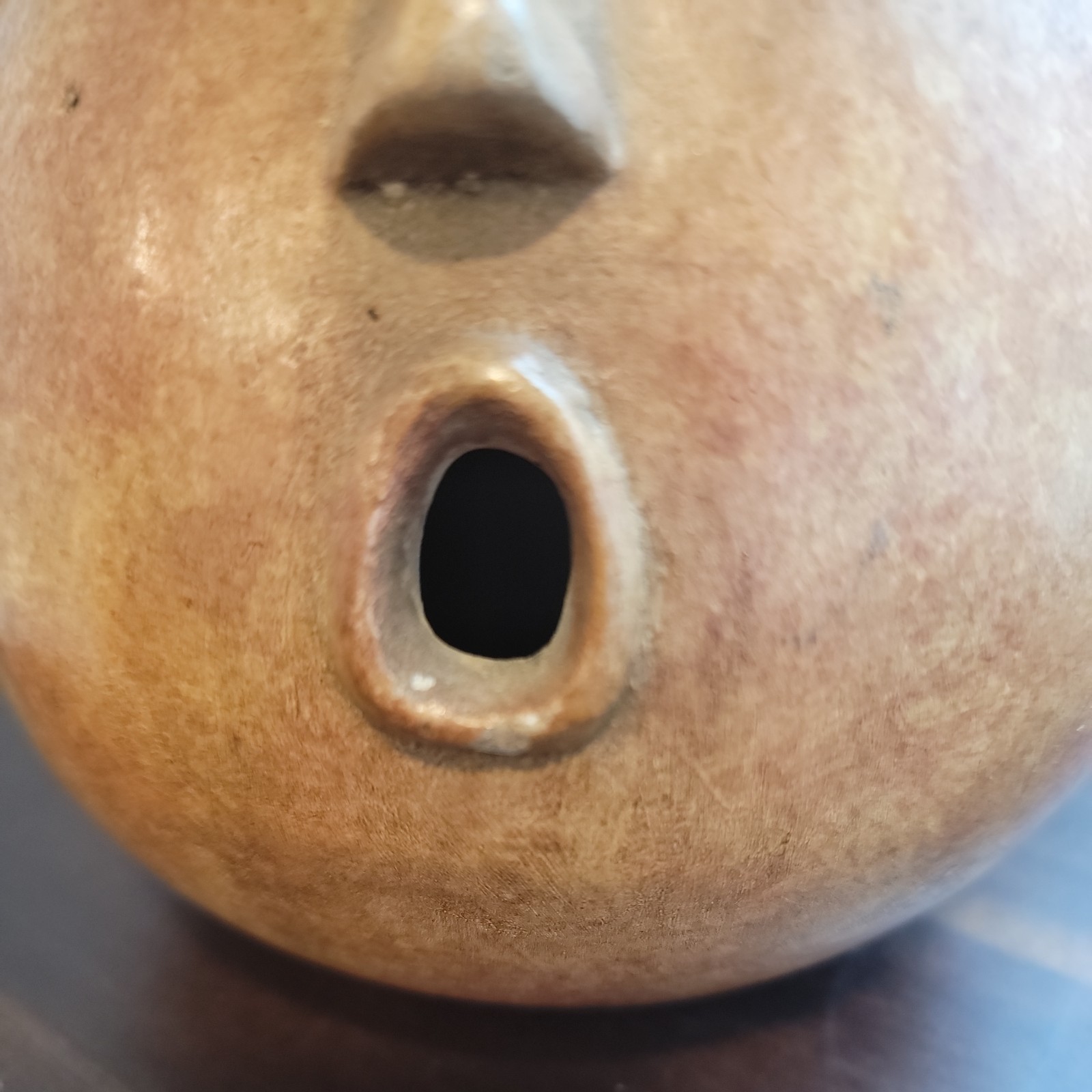 Vintage Mid-Century Open Mouth Face Vase Whimsical Folk Art 7.75″ Tall UNIQUE