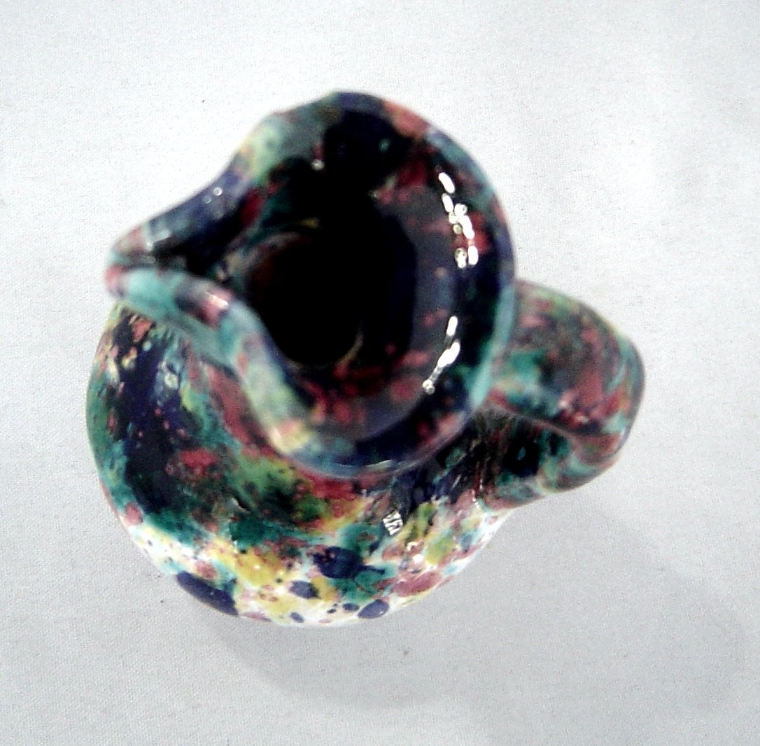 Retro Drip Splatter Glaze Min Pitcher Vase Ceramic Vintage