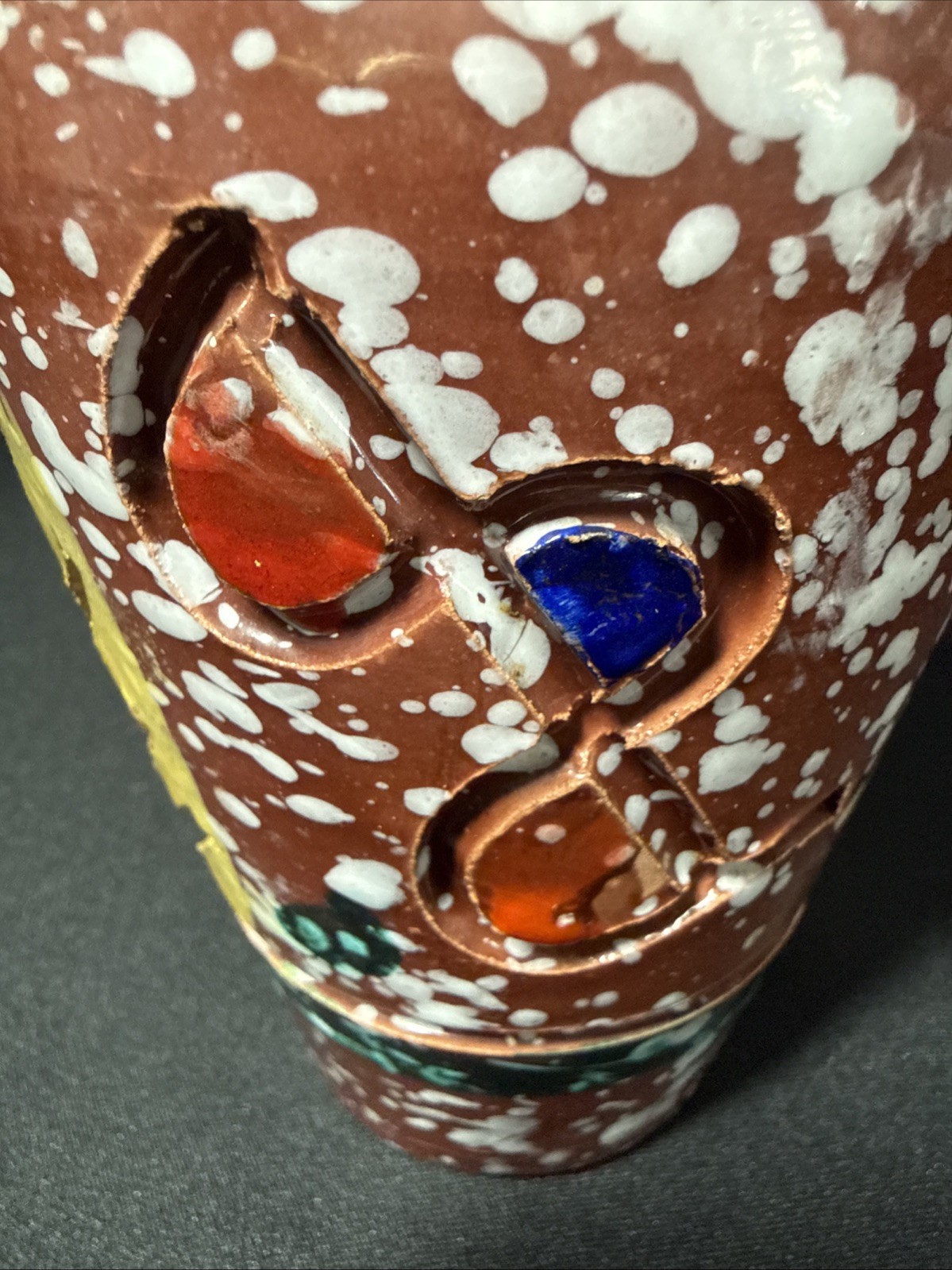 Vintage MCM Bitossi Style Art Pottery Ewer Vase Redware 7.5” An Italian Beauty
