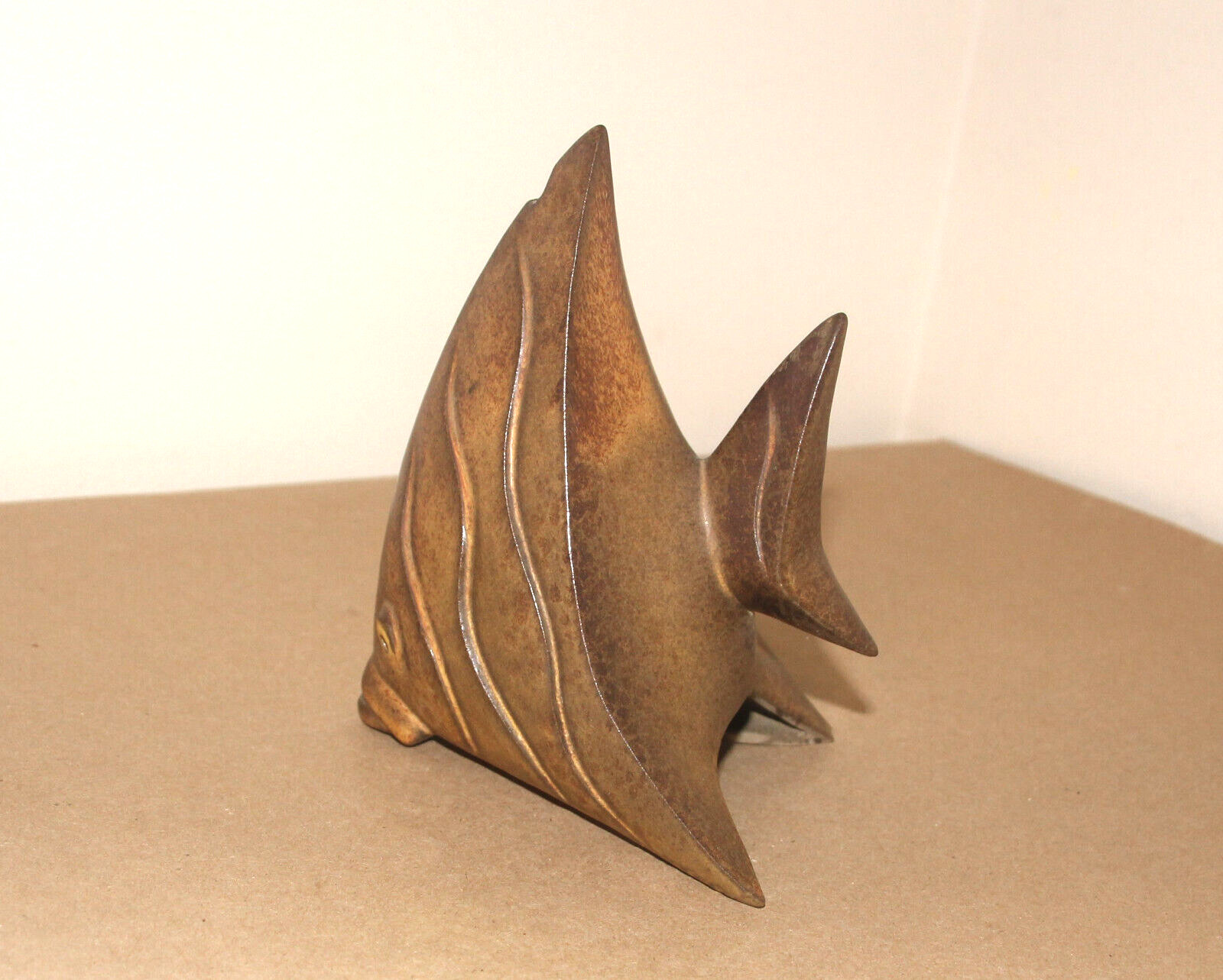 McAfee Pottery ANGELFISH Hanging Wind Chime Vint 1960’s Very RARE-Signed 6.75″