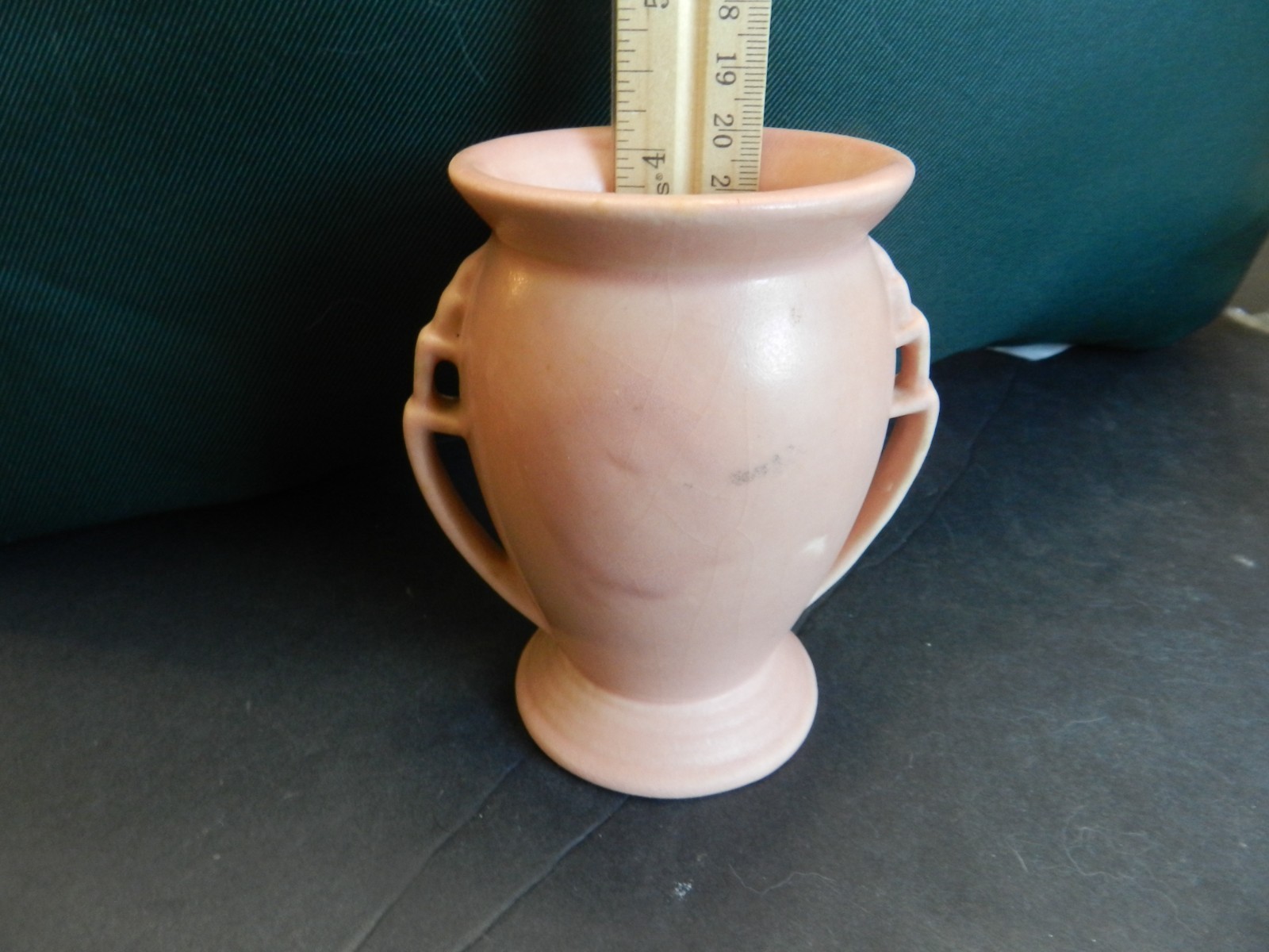 Vtg Haeger Vase – Pink (1933-34) – Art Deco American Pottery – Labeled Beauty