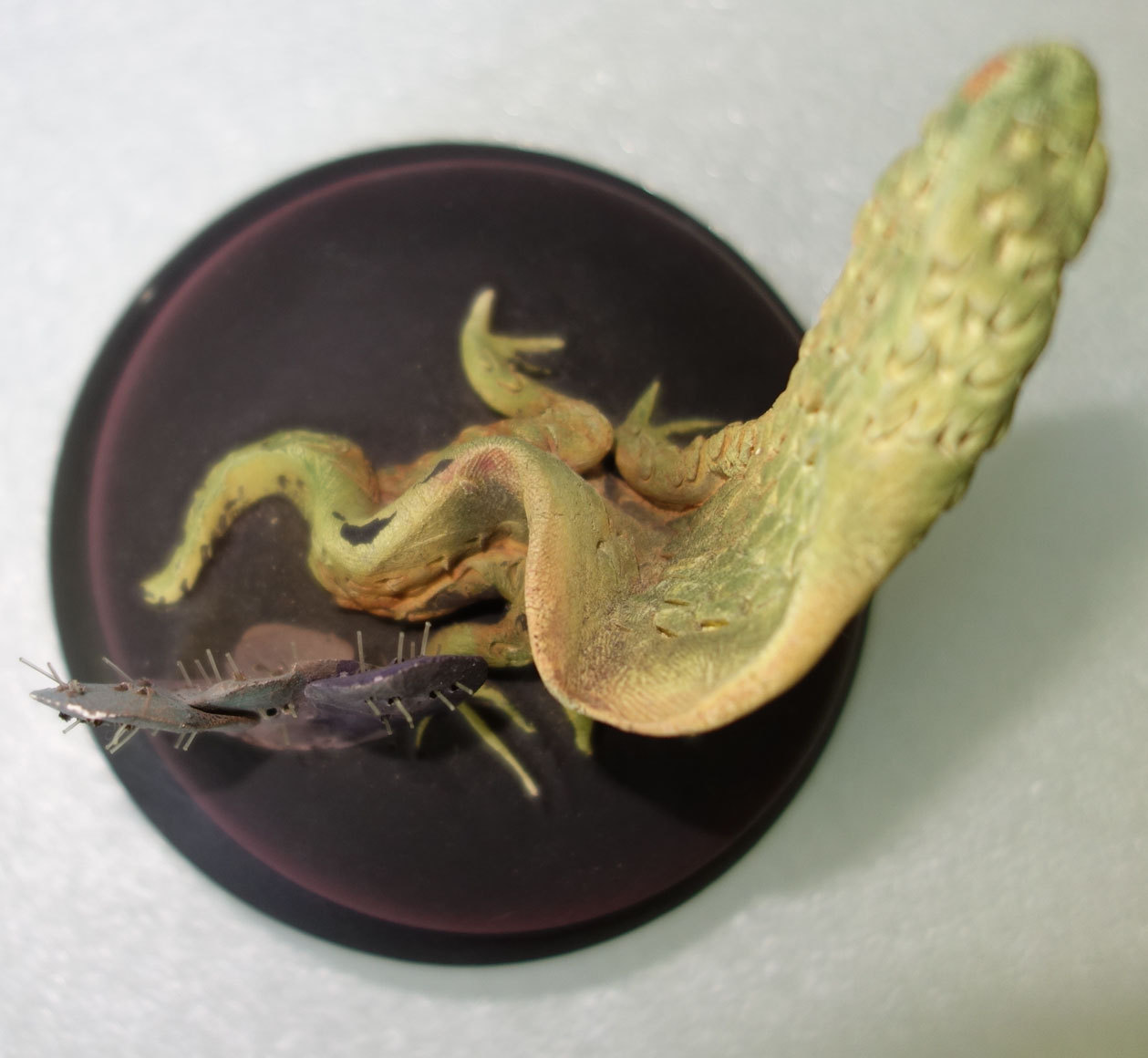 1988 Ceramic Iguana TOTEM BOX Pottery by Nancy Yturriaga Adams Detailed Lizard