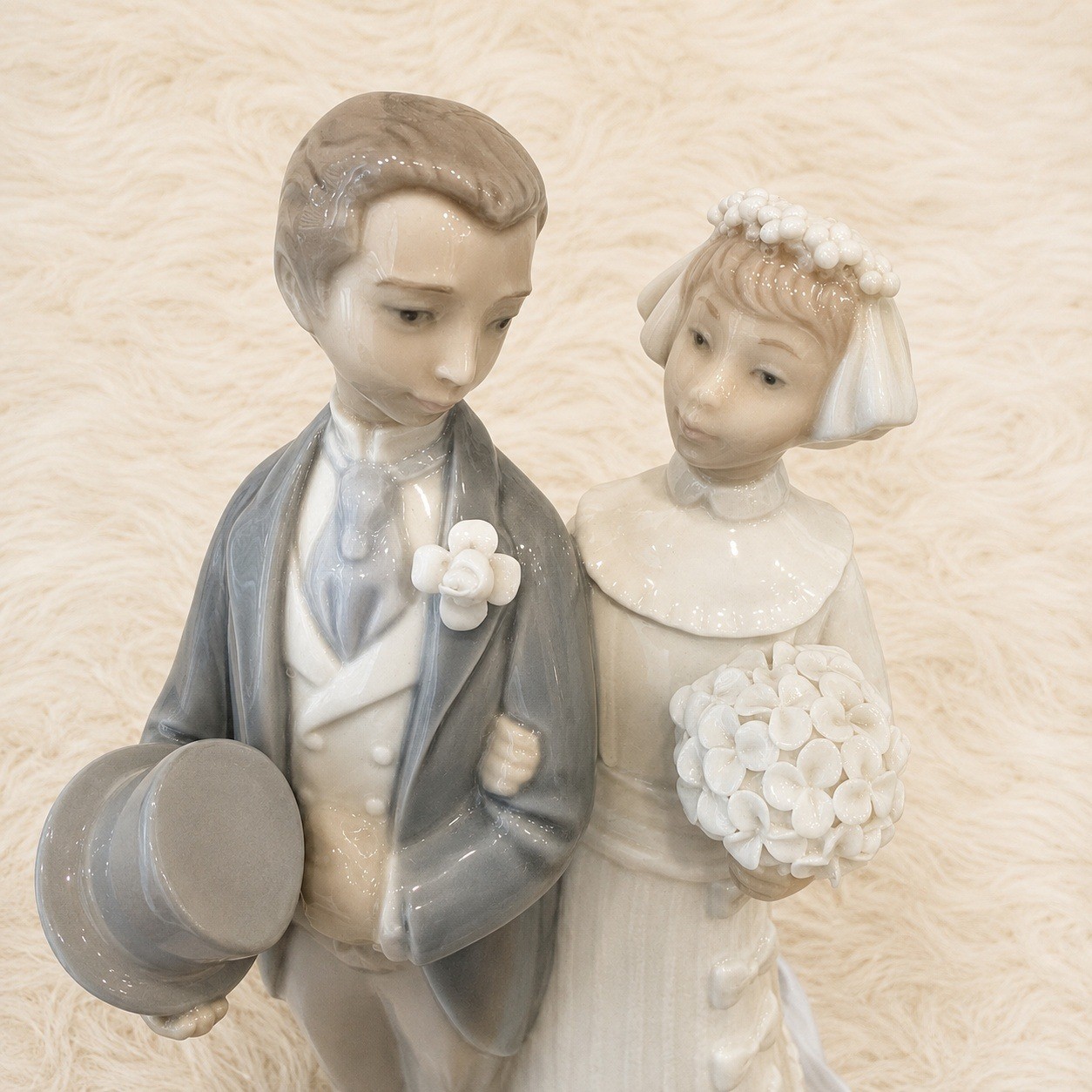 Lladro 4808 Wedding Bride Groom Porcelain Figurine Retired Spain Cake Topper