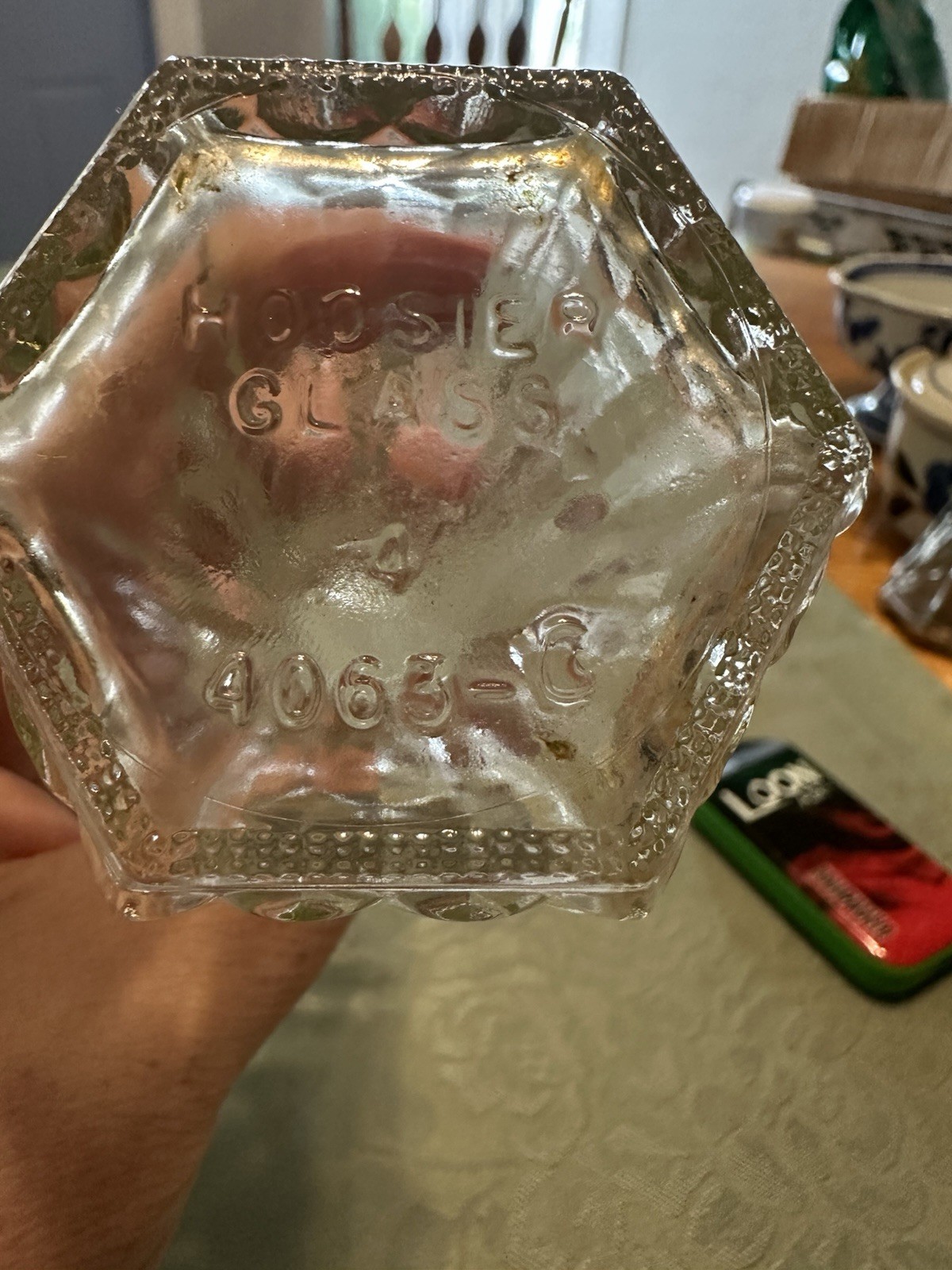Vintage Hoosier Glass Florist Vase, Pattern 4063-C, 6″ Clear Vase