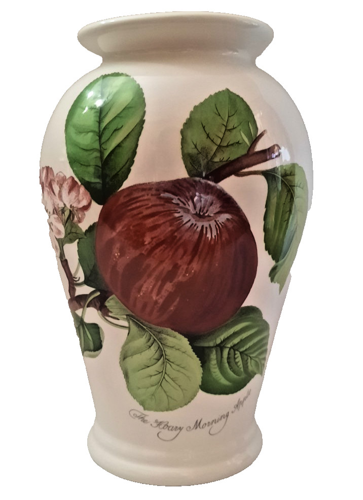 Portmeirion Pomona Collection The Hoary Morning Apple Vase 8.25″ x 5″ England