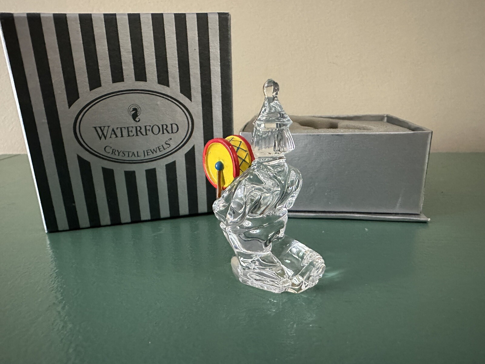 Waterford Crystal Clown with Drum Figurine Merry Music Collection Boxed & COA