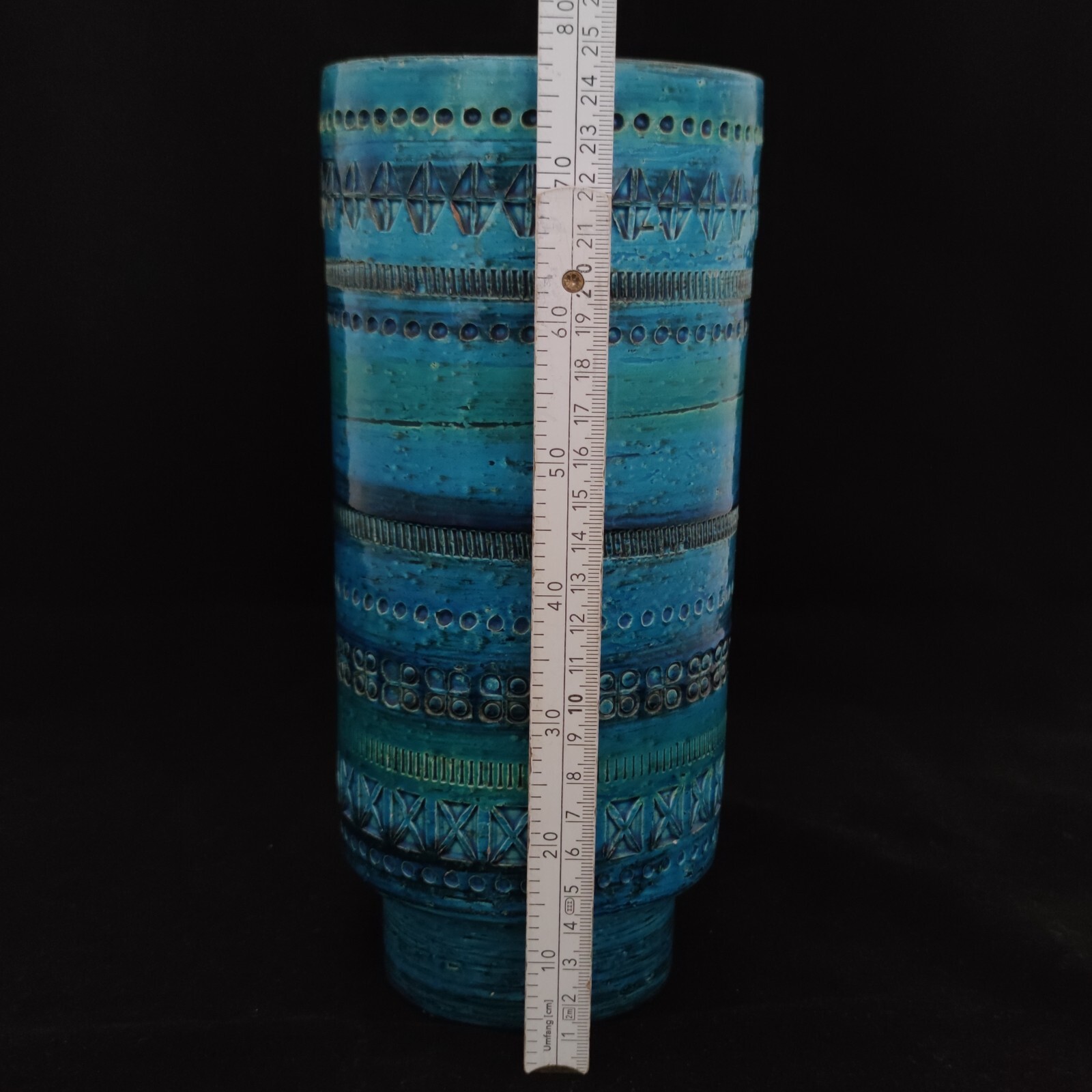 Bitossi Raymor Remini Blue Vase – 25 cm (Q0649)