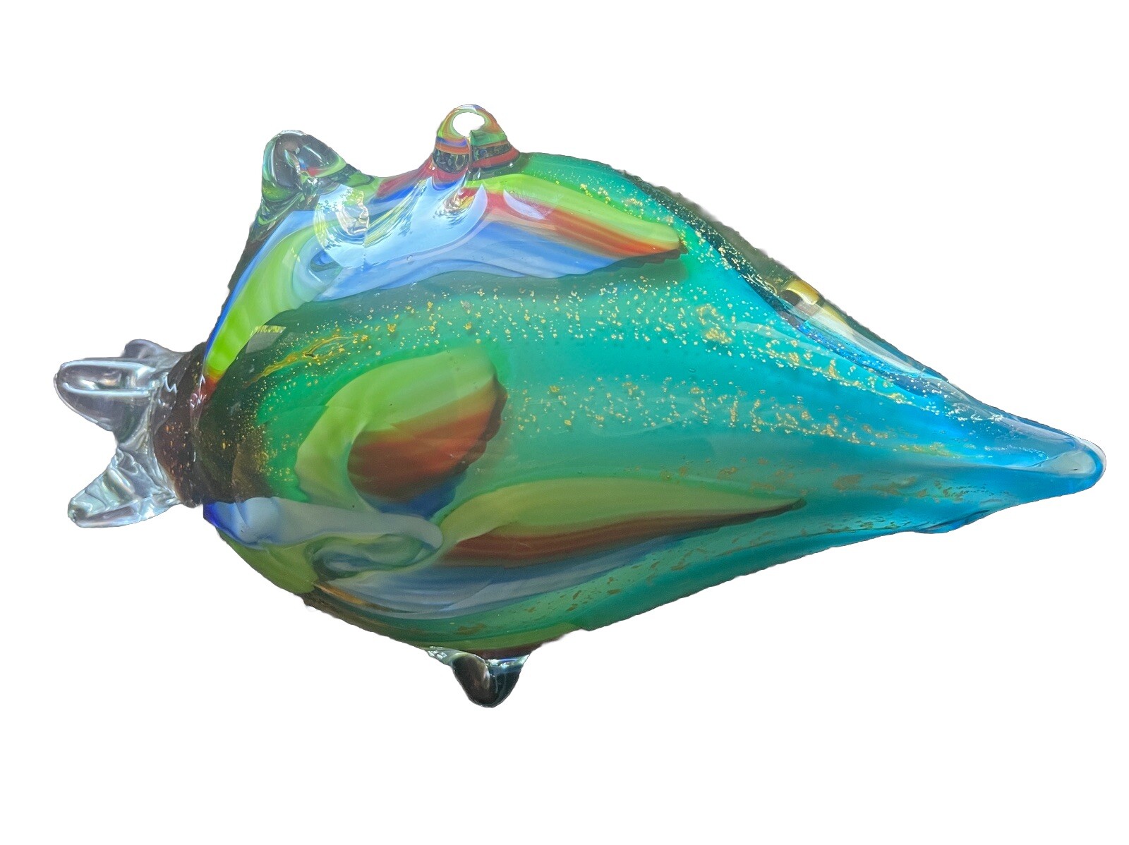 🐚 Murano Art Glass Conch Shell Sculpture – Large 5 lb Statement Piece