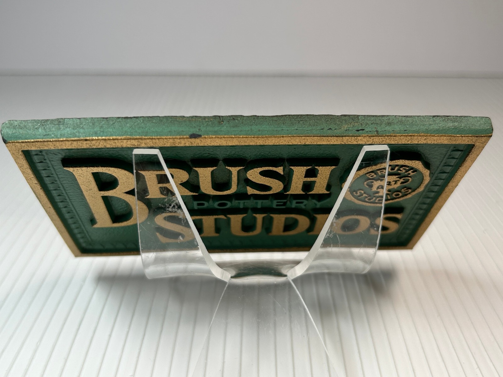 RARE Brush Studios McCoy Pottery Advertising DEALER SIGN Plague HTF, in McC Book