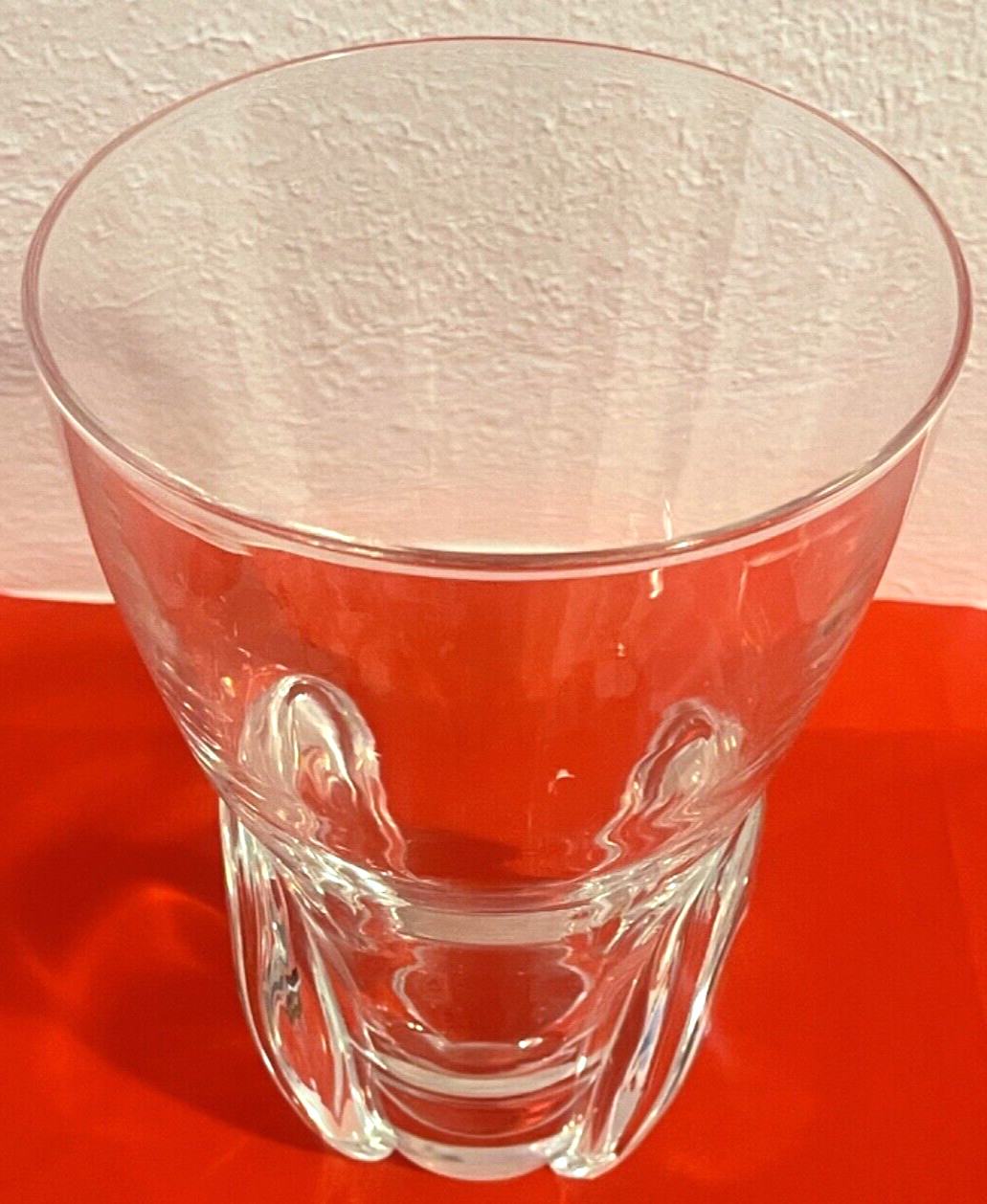 Vintage Hand-Signed STEUBEN GLASS 8″ Tall Wide-Mouth Crystal Flower Vase