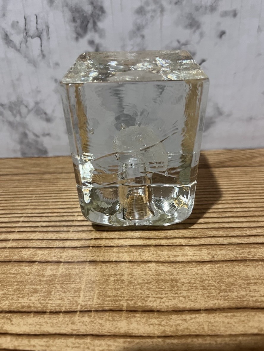 Scandinavian Iittala “Arkipelago” ice block candle holder/Paperweight