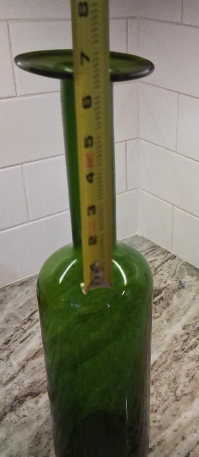 Vintage Modern HOLMEGAARD Bottle Tall Vase Gulvvase by Otto Brauer Sweden 16.5”