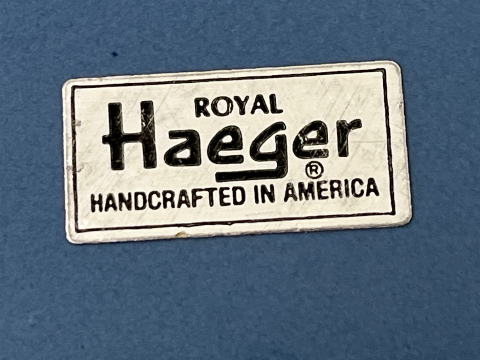 Vtg HAEGER Baby Blue Ceramic Pedestal Stand Riser Display Stand 3290 -1984 MINT