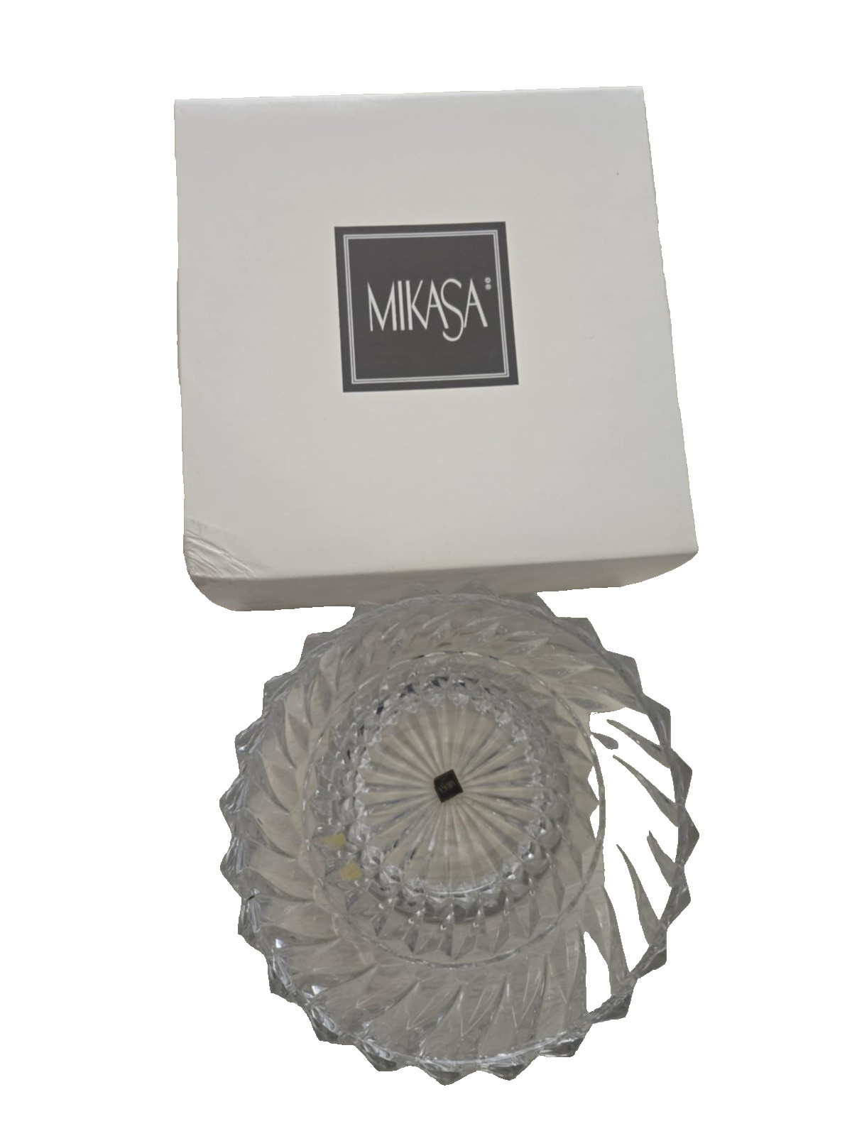 Mikasa RAINIER SW020/723 9″ Crystal Bowl Centerpiece, Serving MINT in Box