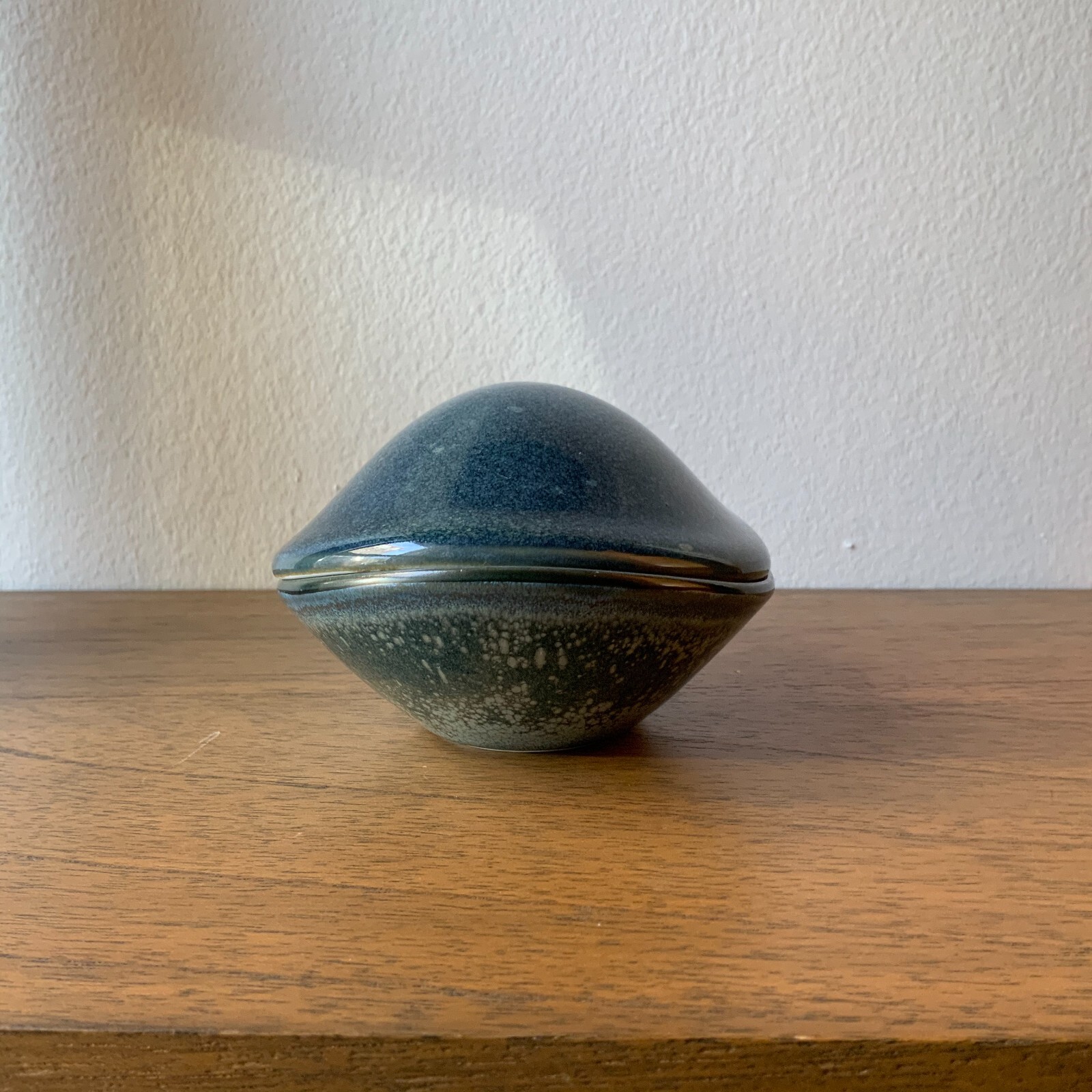 B&G Bing & Grondahl Blue Crystalline Glaze Lidded Dish Henning Koppel 1st ’62-70