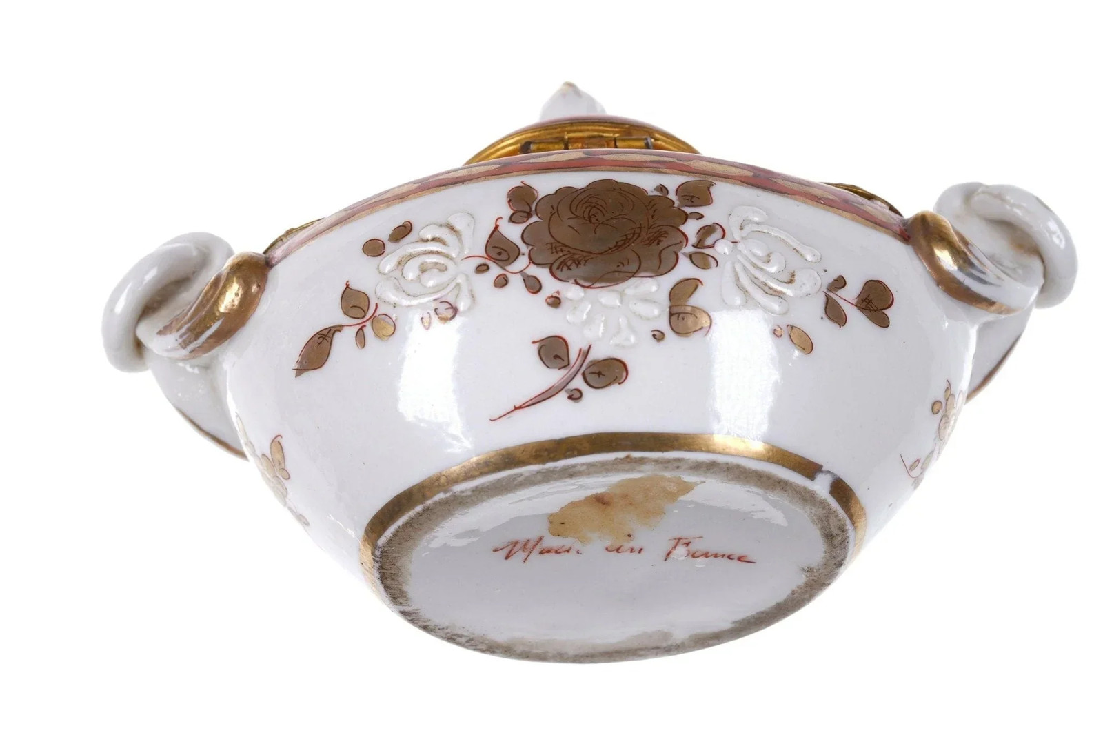 Antique French Armorial Inkwell