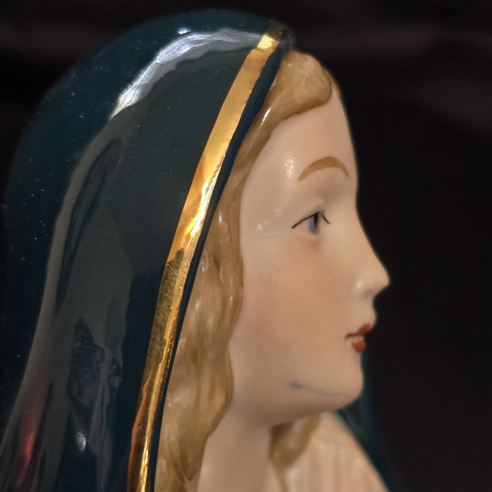 Rare Porcelain Figurine Bust Madonna Mother Mary Praying Wagner&Apel 779