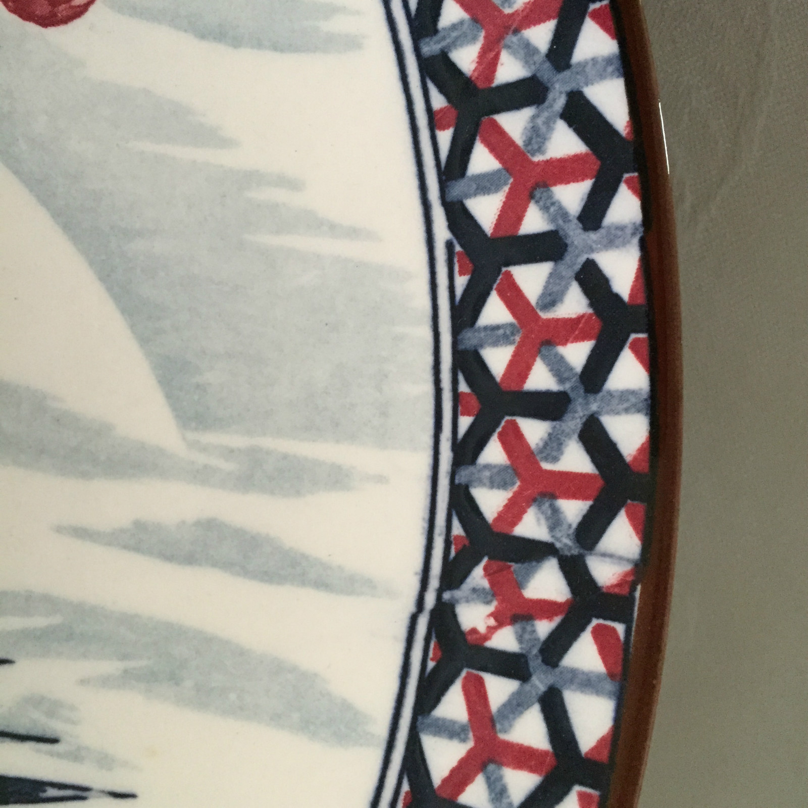 Floral and Bird 14″ Japanese Decorative Plate