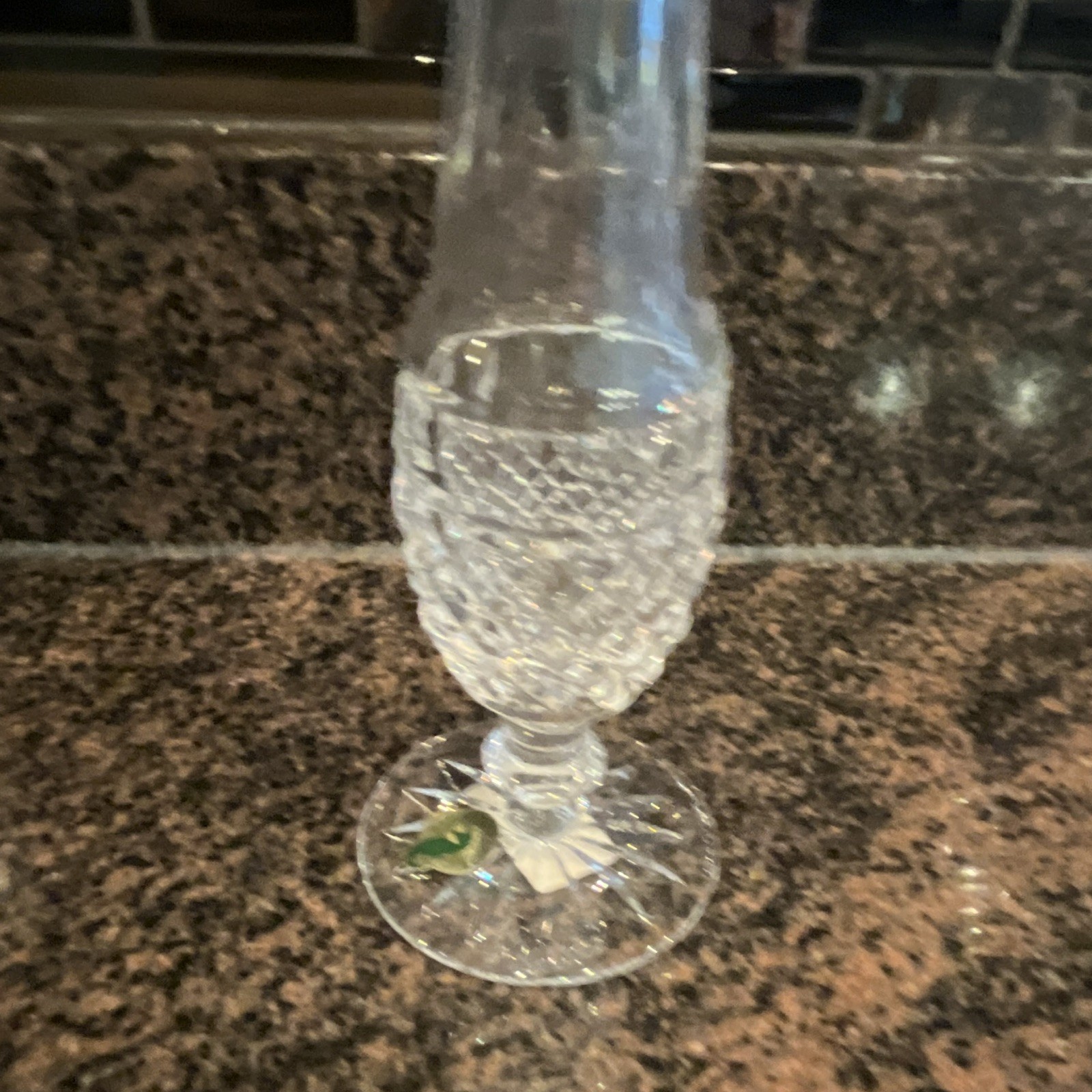 Marquis by Waterford Archive 9in Clear Crystal Bud Vase Cut Glass Ireland