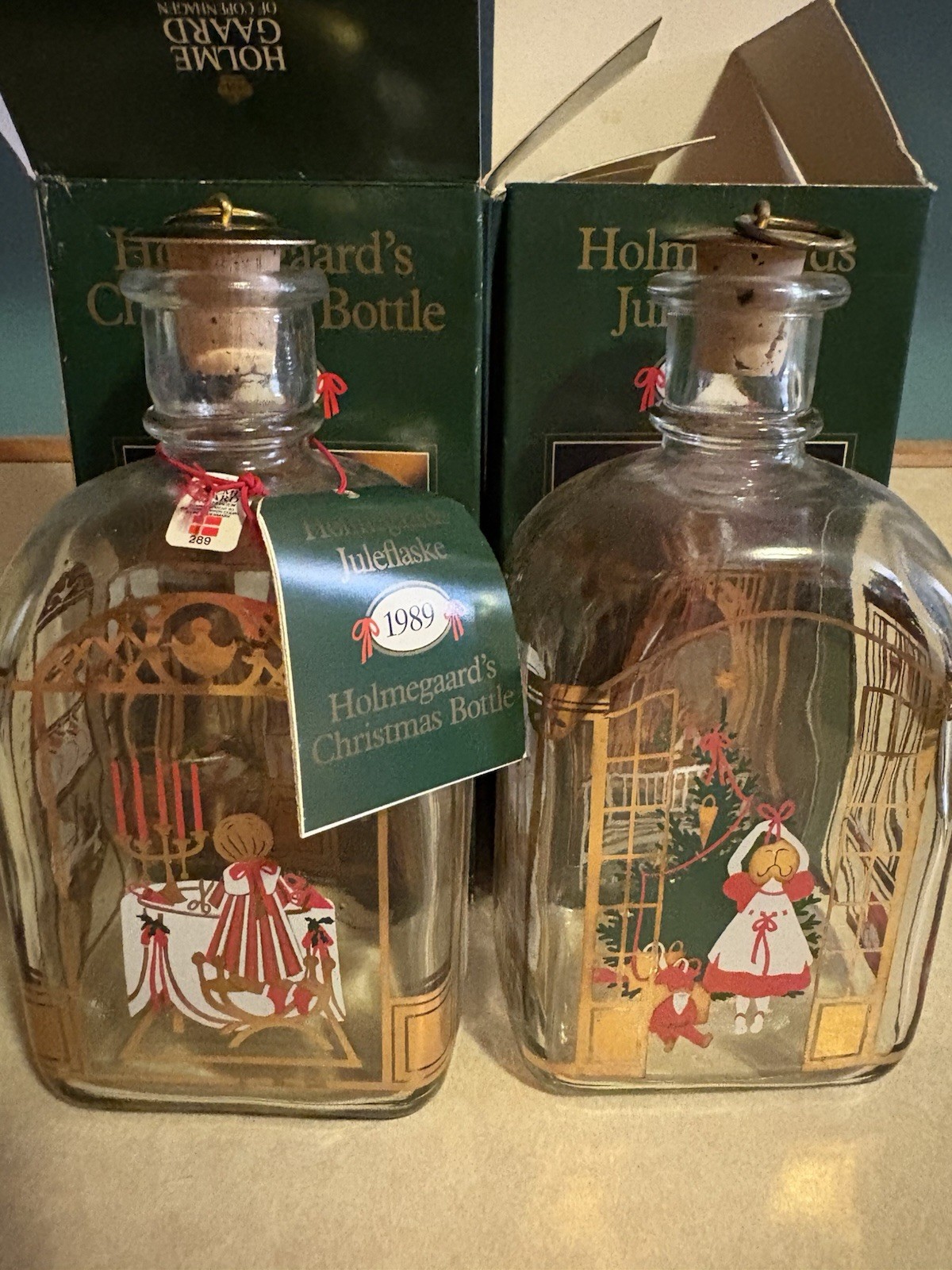 Holmegaard’s Christmas Bottle 1989 & 1990