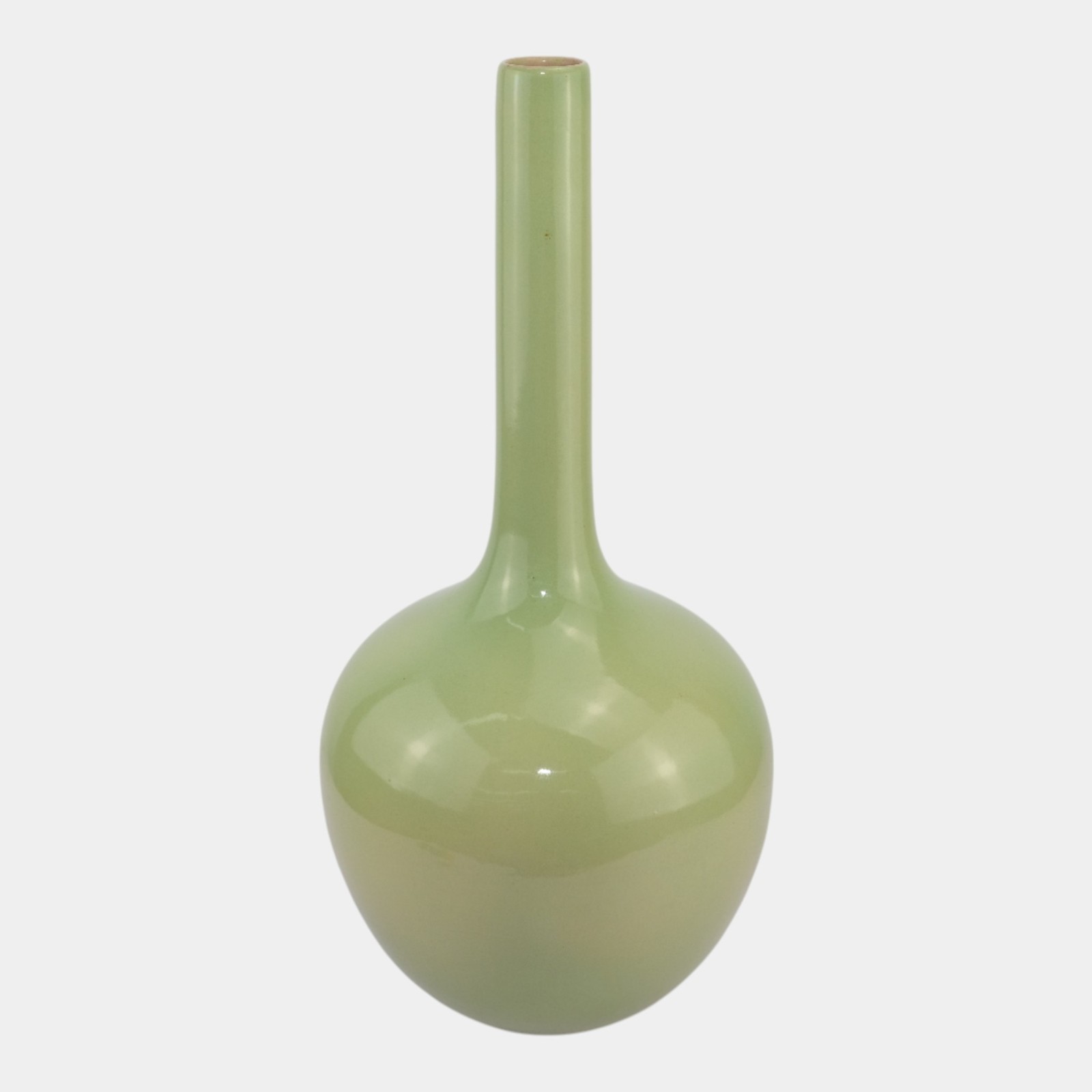 Gonder Imperial Line Celadon Green Mid Century Modern Long Neck Floor Vase 531