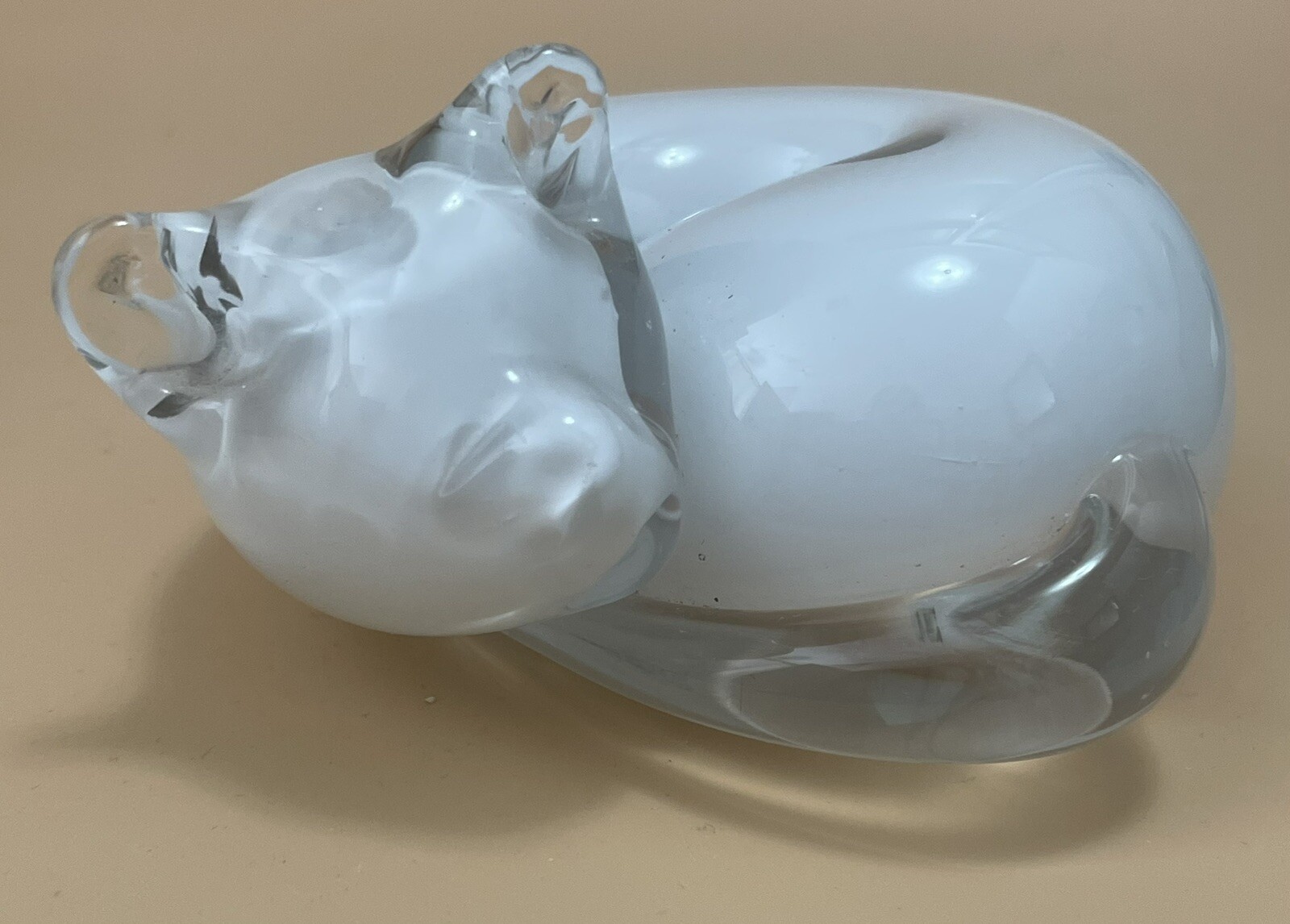 Langham Glass Cat Paperweight Ronald Stennett-Willson and Paul Miller Ca. 1980s