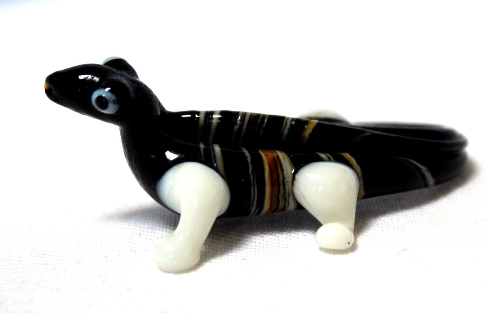 Color Glass Figurines Freehand Lamp-Working: Lizard, Snail & Penguin #29,74,75