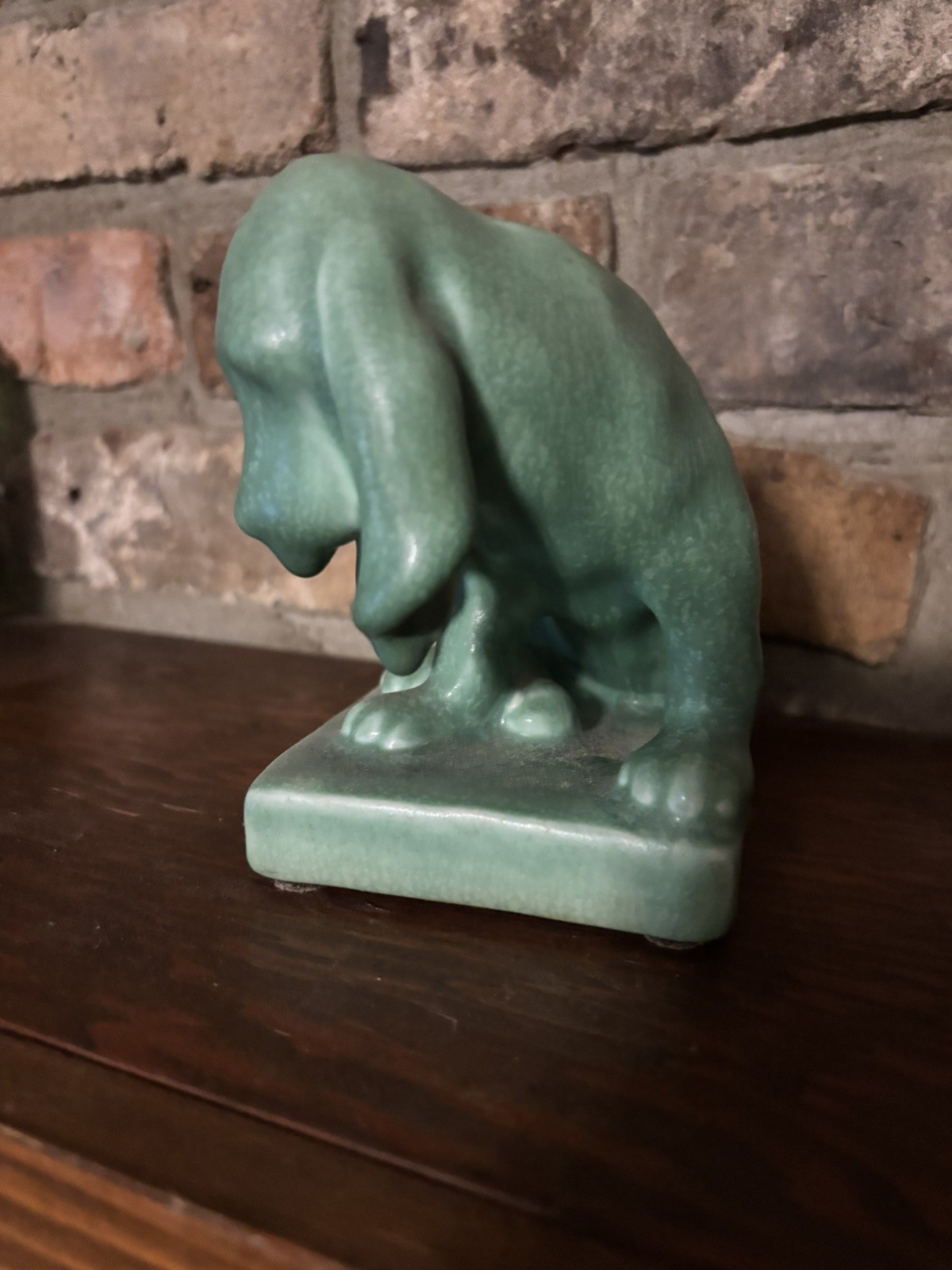 VTG 1934 Rookwood Pottery Bassett Hound Dog Bookend” EXCELLENT “