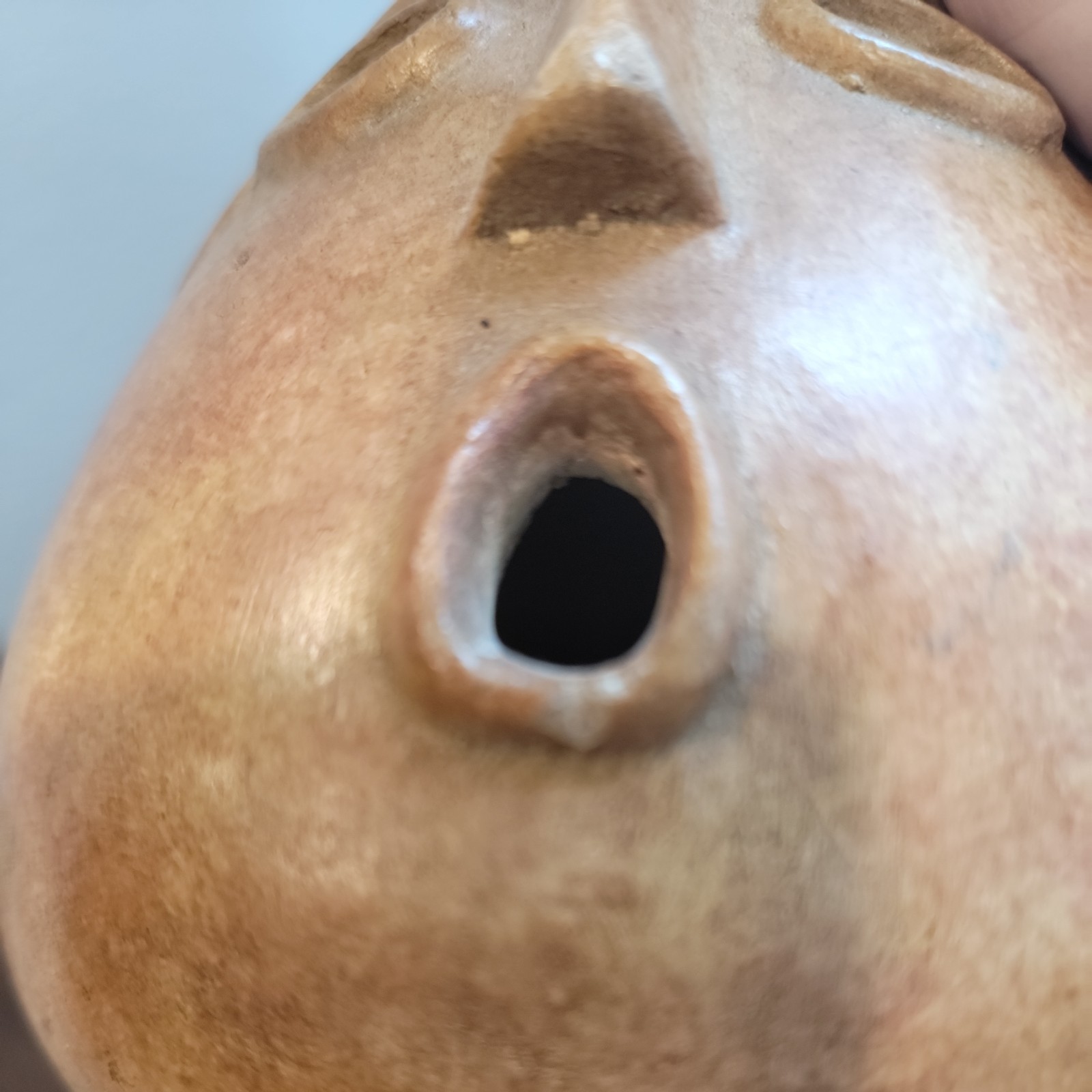Vintage Mid-Century Open Mouth Face Vase Whimsical Folk Art 7.75″ Tall UNIQUE