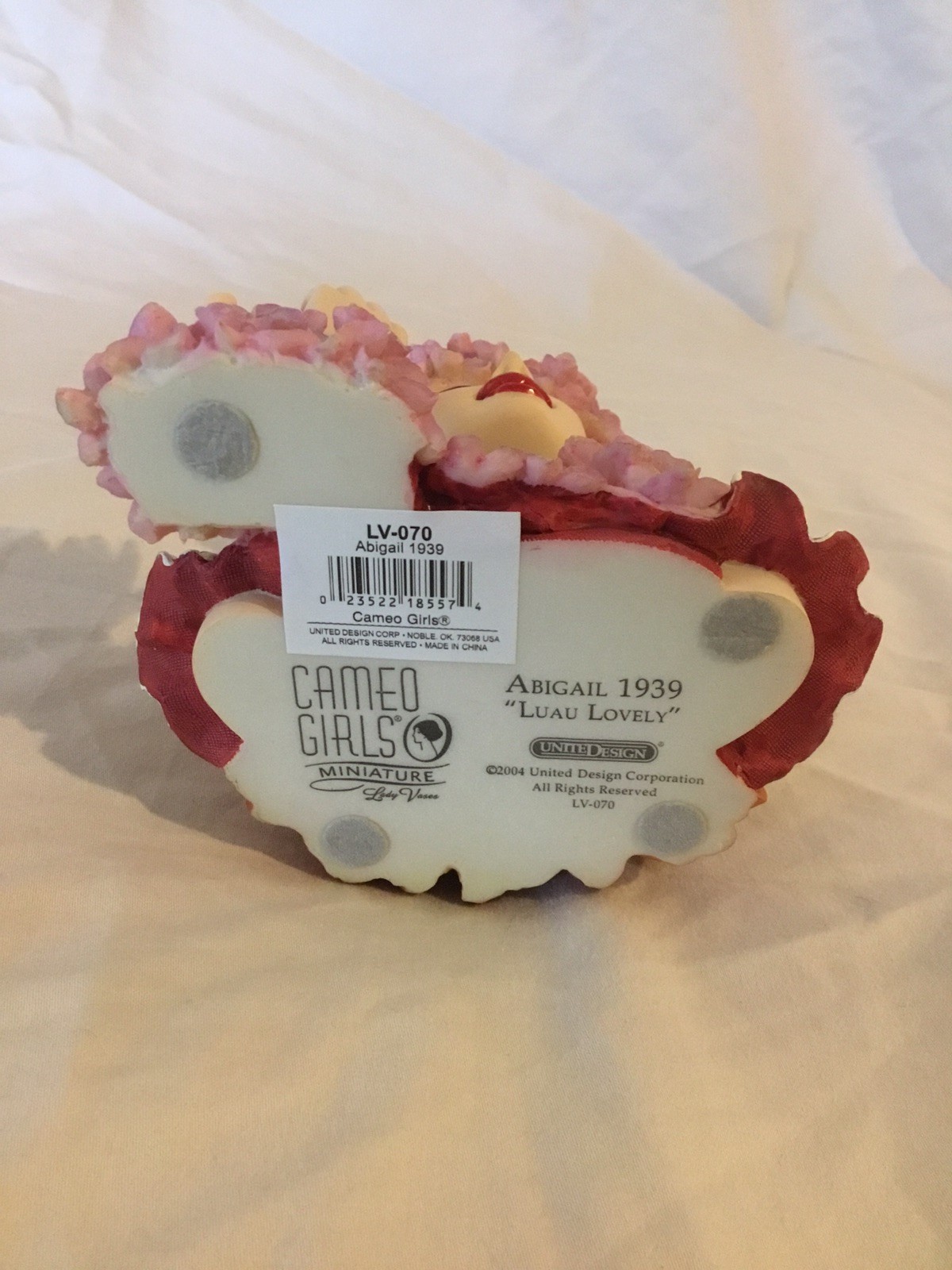 Cameo Girls Miniture Lady Head Vase Abigail 1939 Luau Lovely Perfect Condition