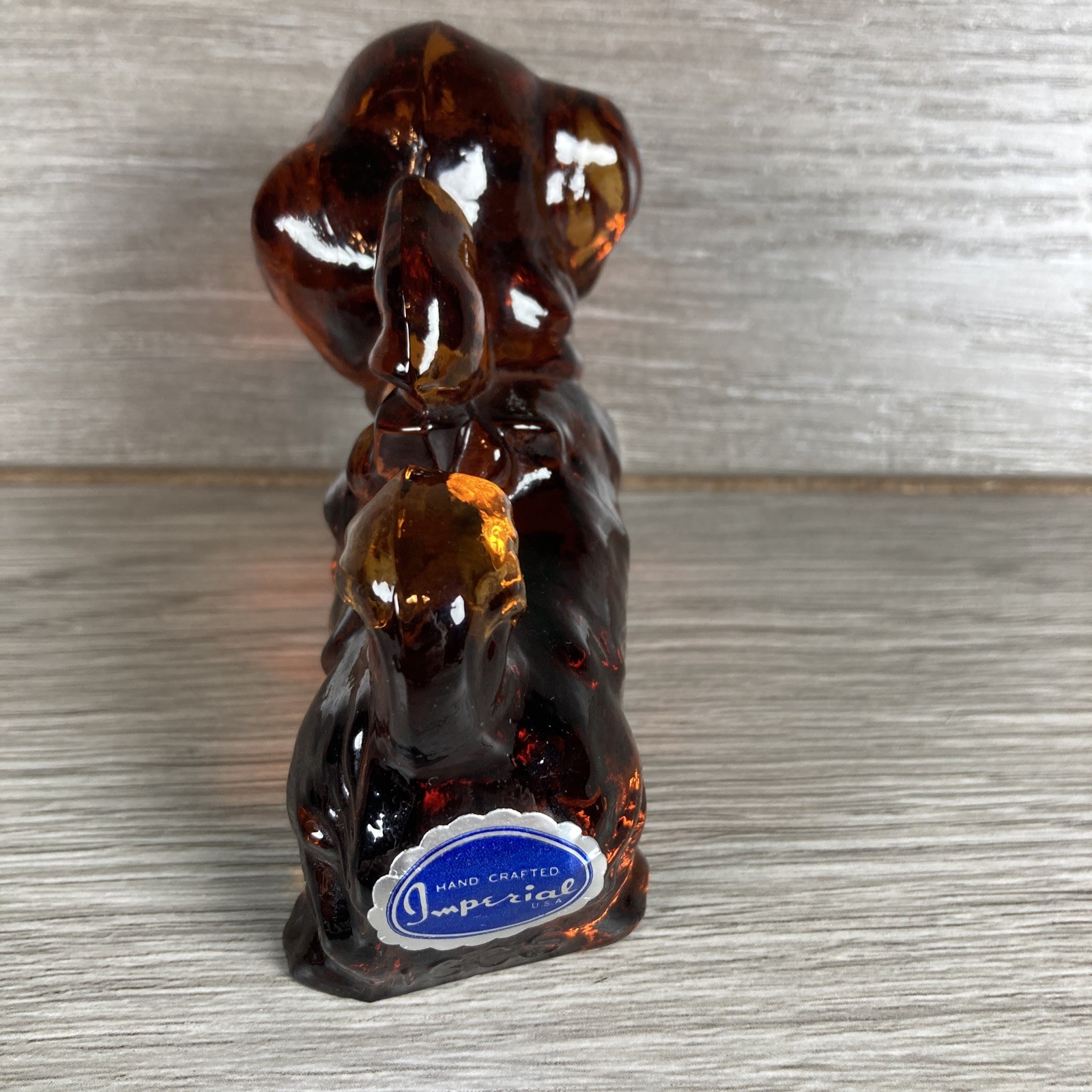 Imperial Caramel Glass Parlour Pup Scottie Dog Figurine