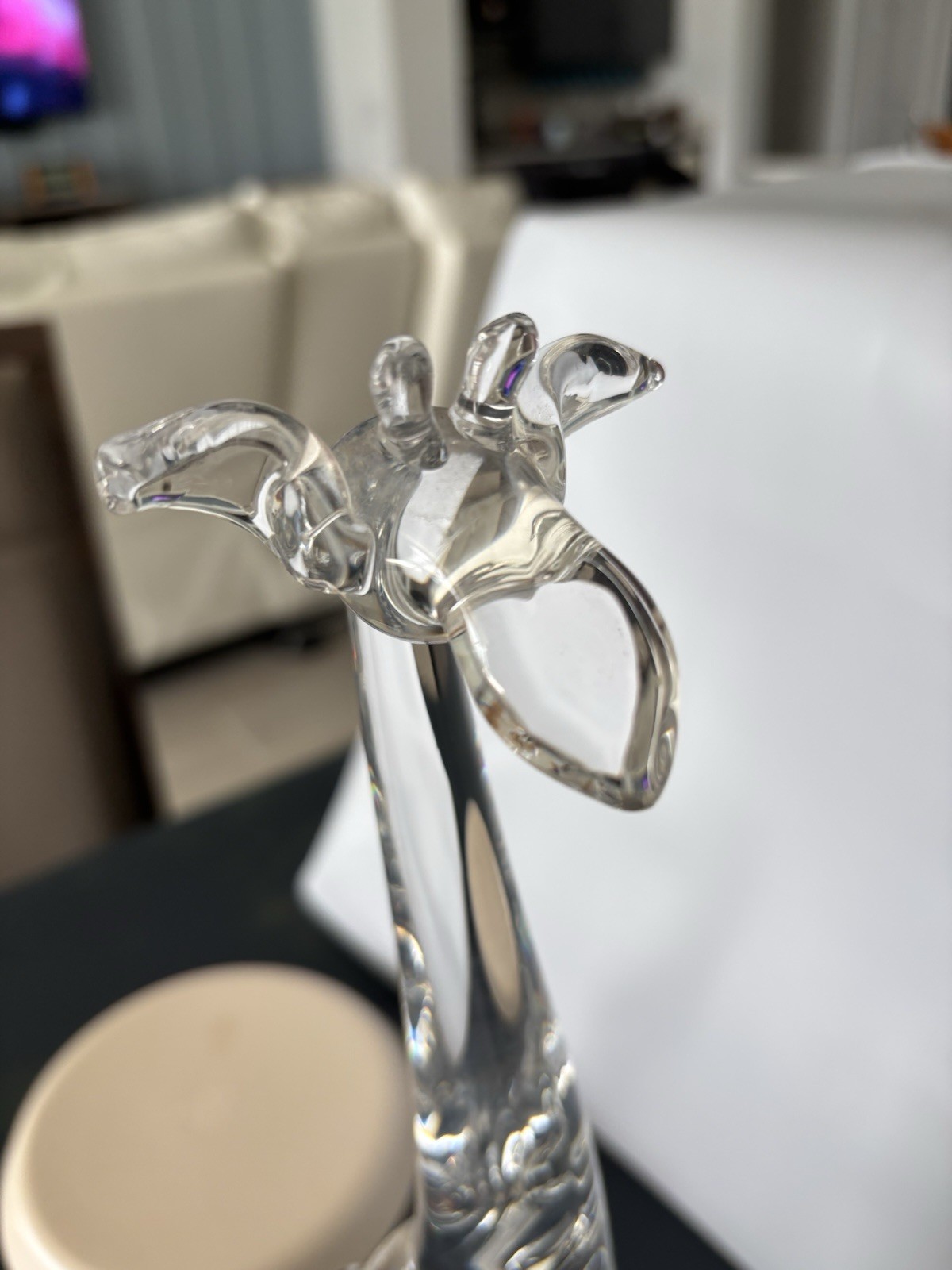 Steuben Glass Giraffe Animalier Sculpture Signed Very Rare