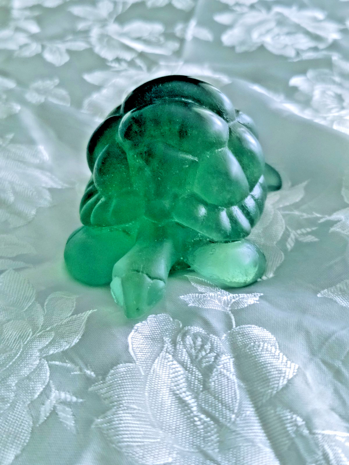 DAUM France Pate de Verre Green Tortoise