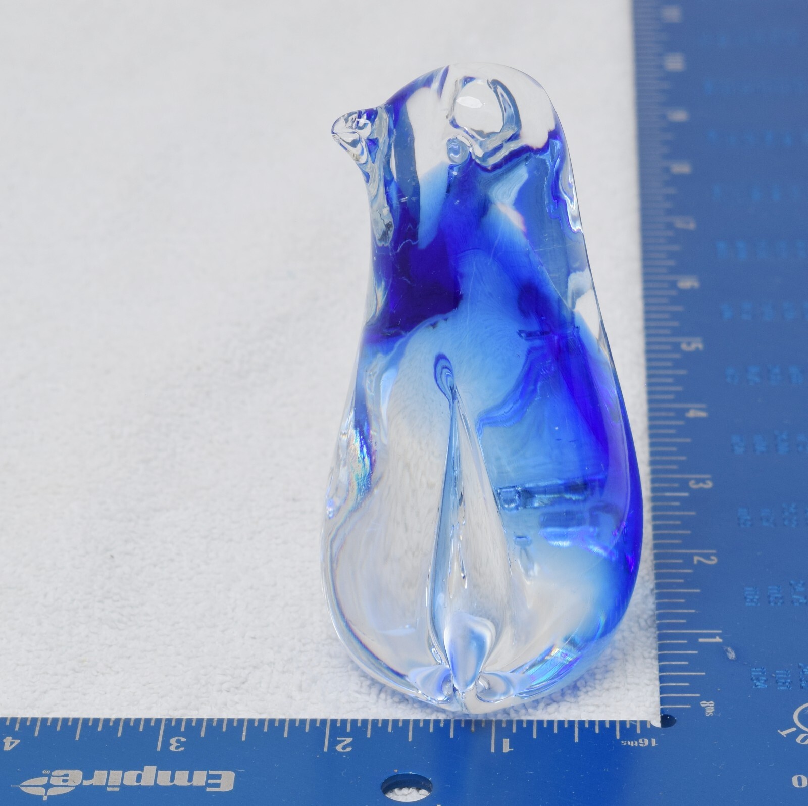 Art Glass- Cobalt Blue PENGUIN Figurine 4″ Paperweight Figurine