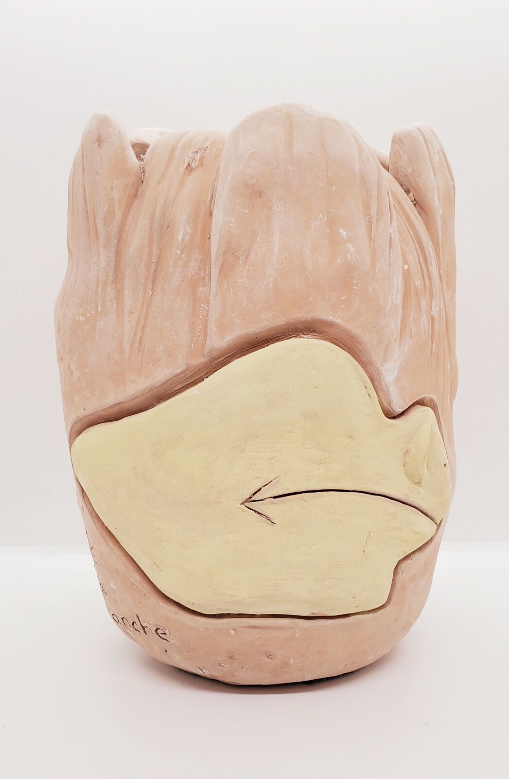 Vintage McCrea Prairie Comanche Land Clay Vase Southwestern Brutalist Primitive