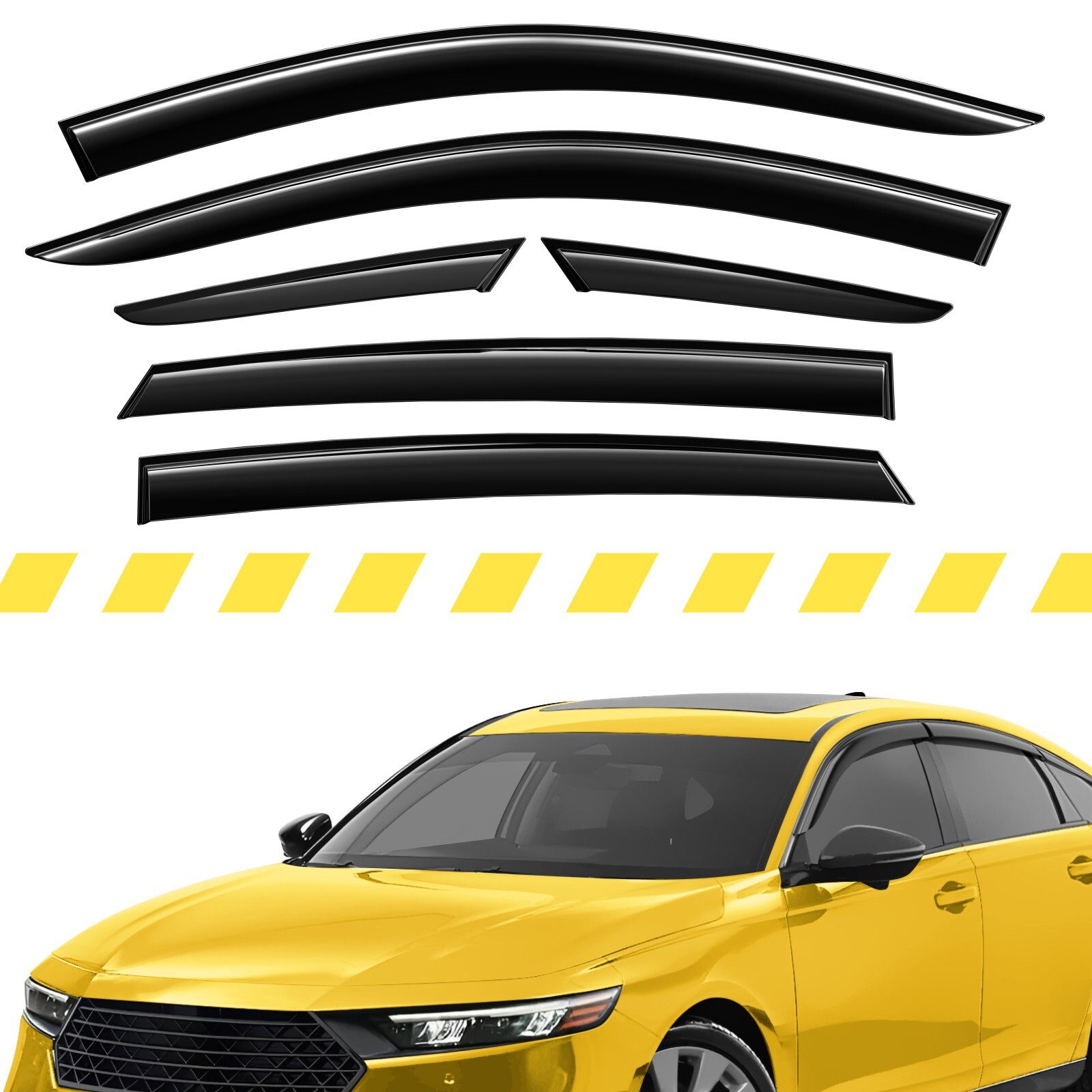 Sun Rain Visors Wind Rain Guards for 2023-2024 Honda Accord