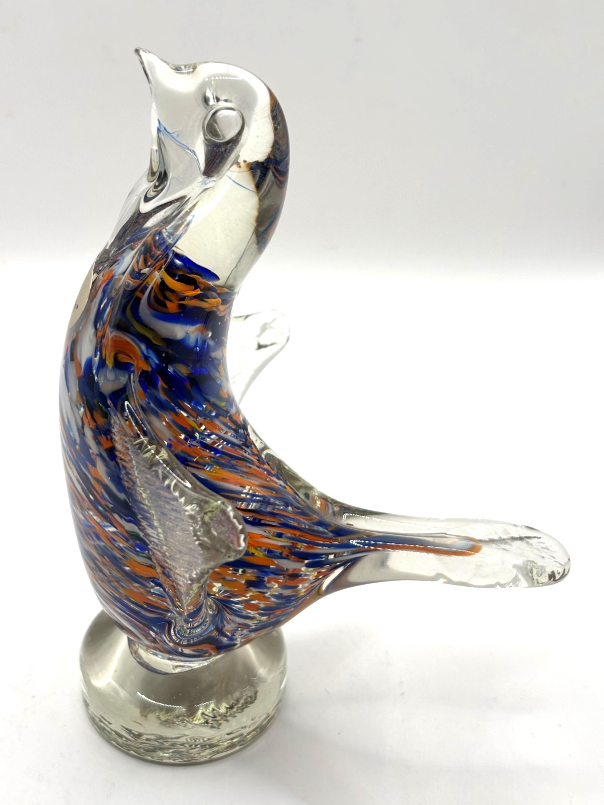 Creazioni Silvestri Arte Murano Glass Bird Figurine