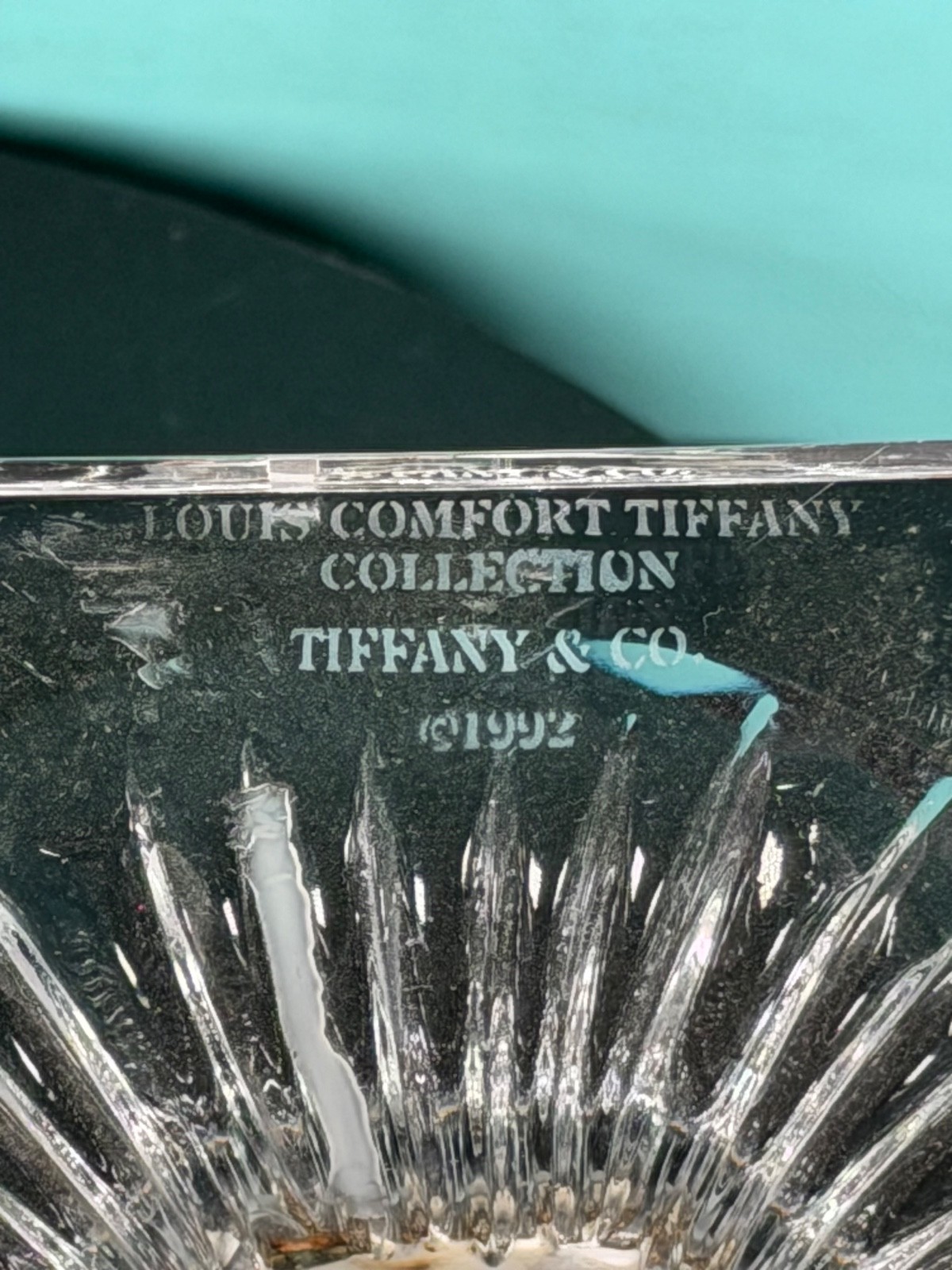 Vintage TIFFANY & CO Louis Comfort 1992. 2 Crystal Candlestick Candle Holders.